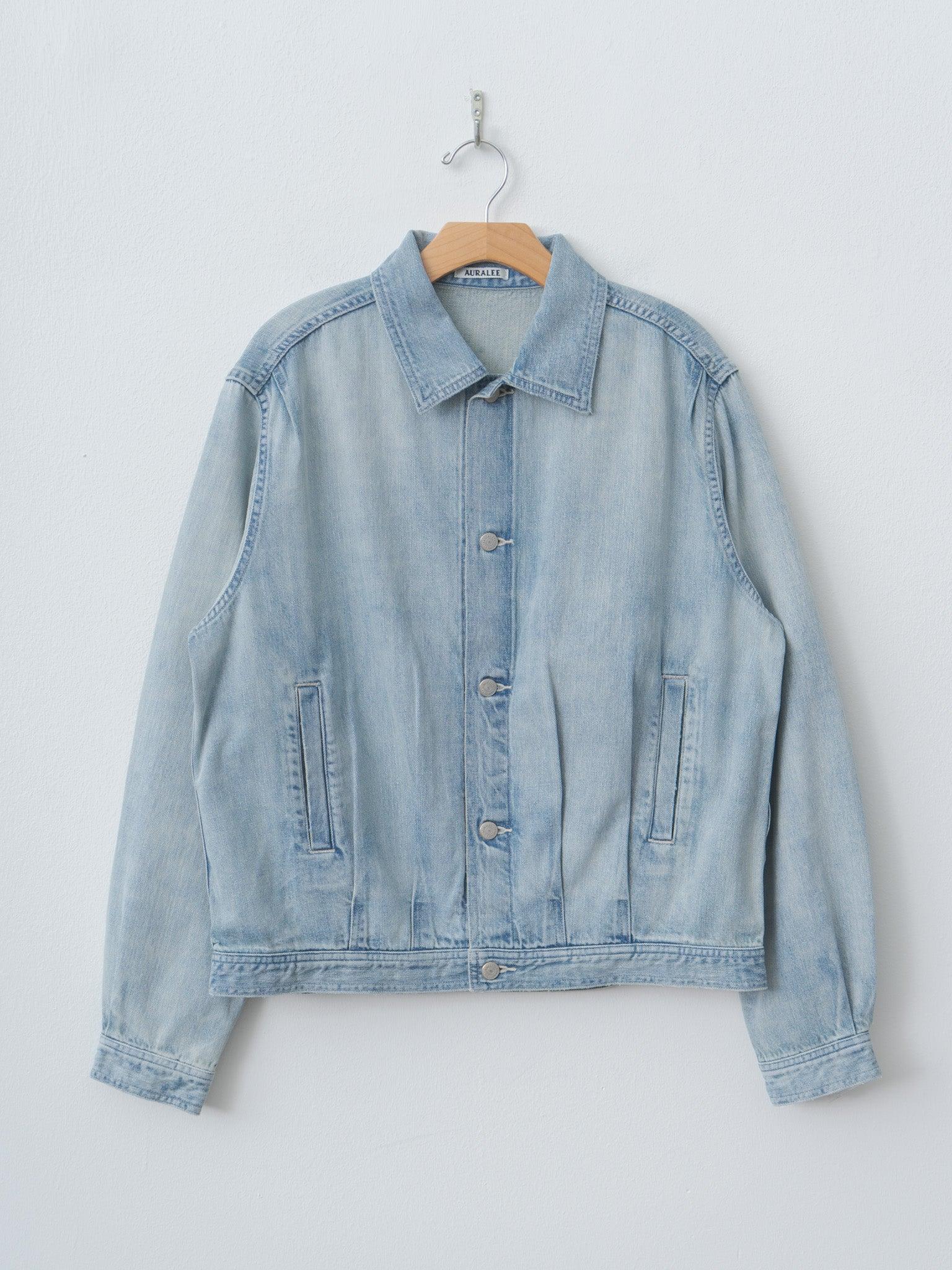 Faded Selvedge Light Denim Blouson - Light Indigo
