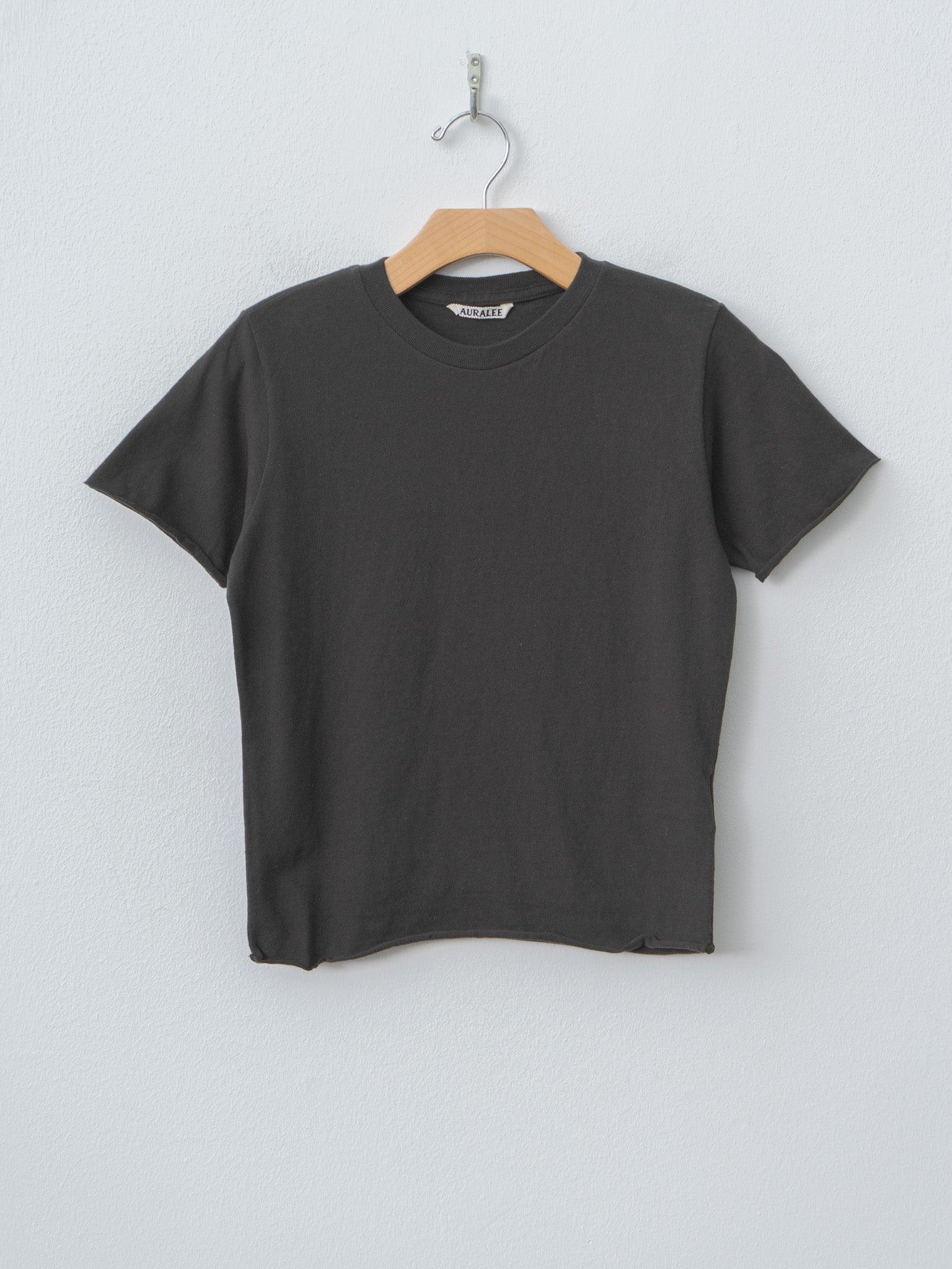 Brushed Organic Cotton Jersey Tee - Ink Black