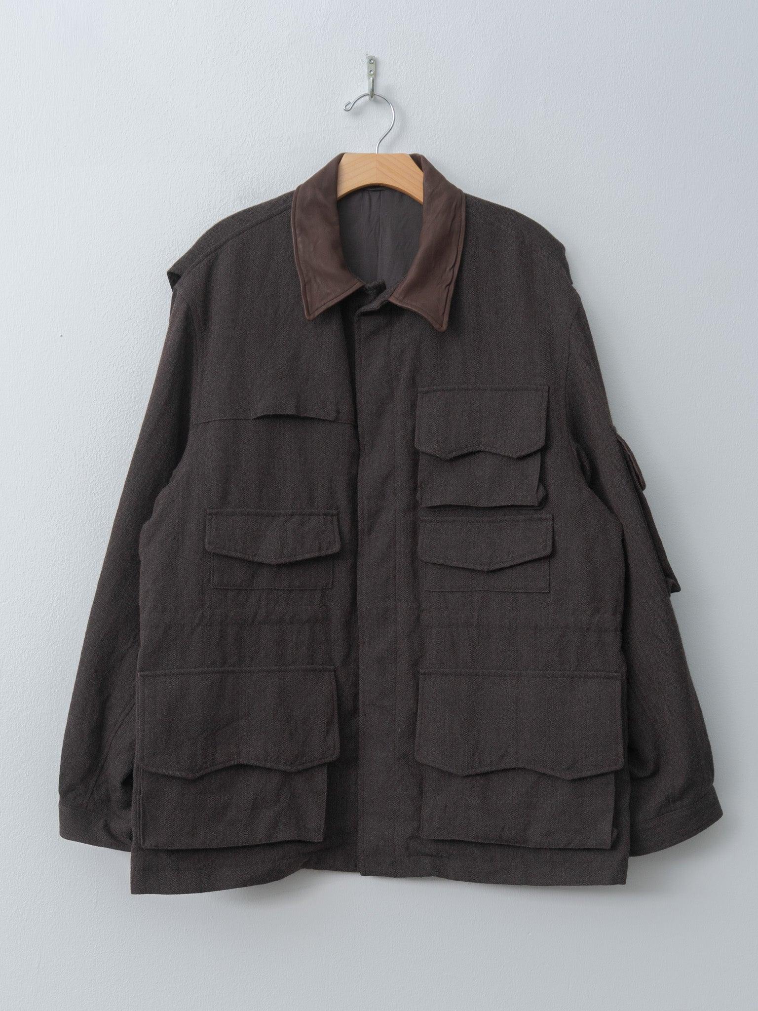 Wool Herringbone Explorer Jacket - Top Brown