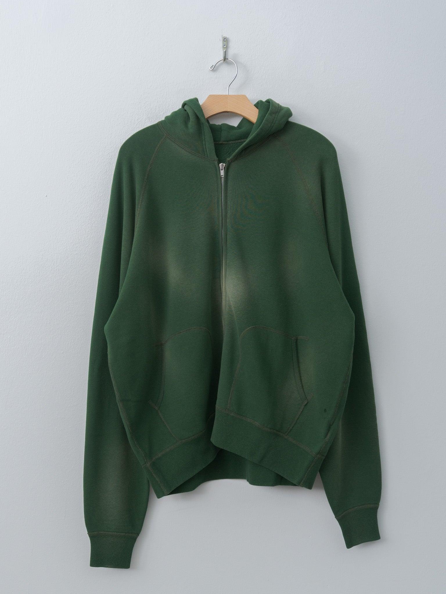 Zip Up Hooded Sweatshirt - Green