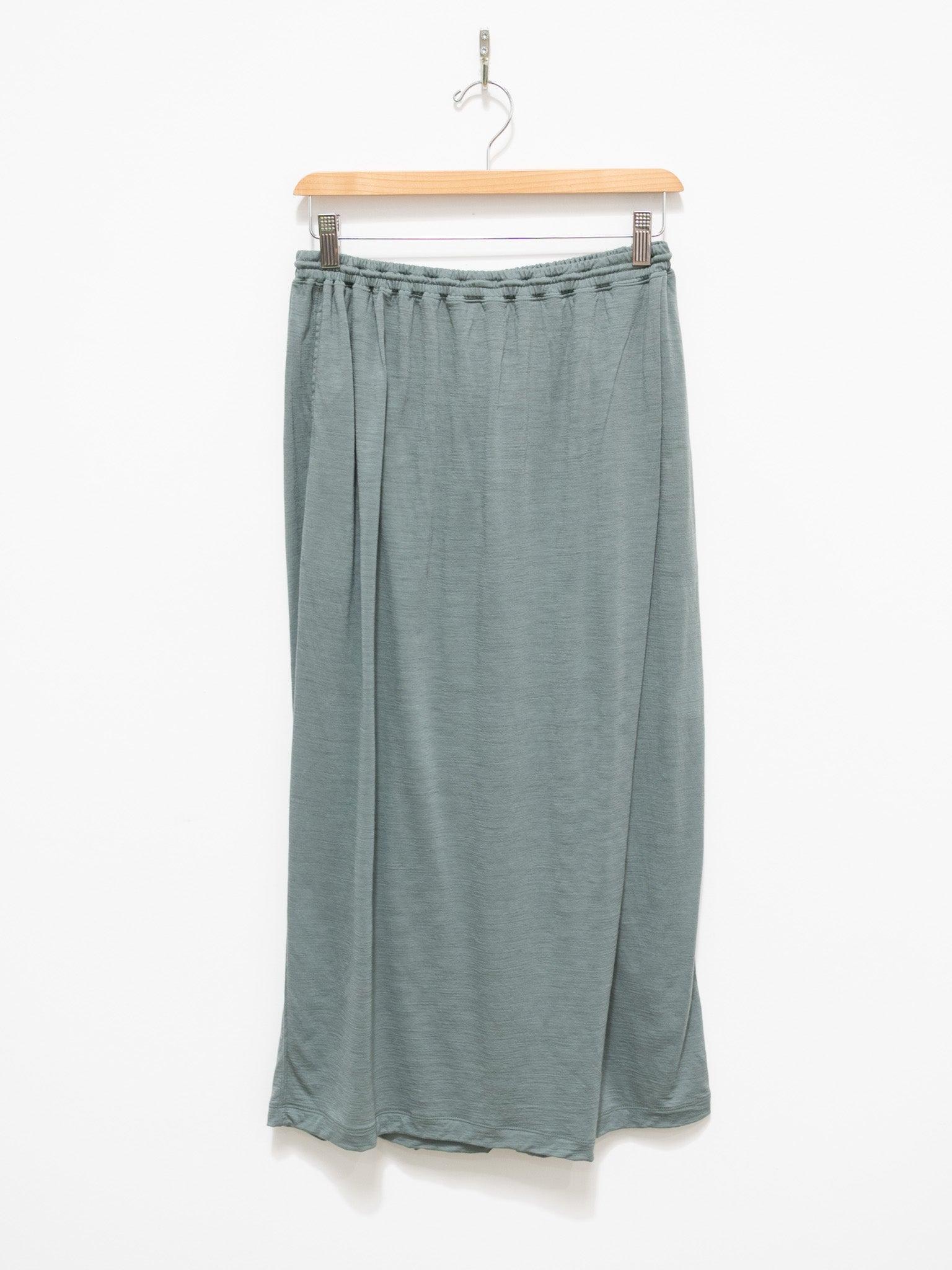 Superfine Merino Plain Jersey Skirt - Patina Green