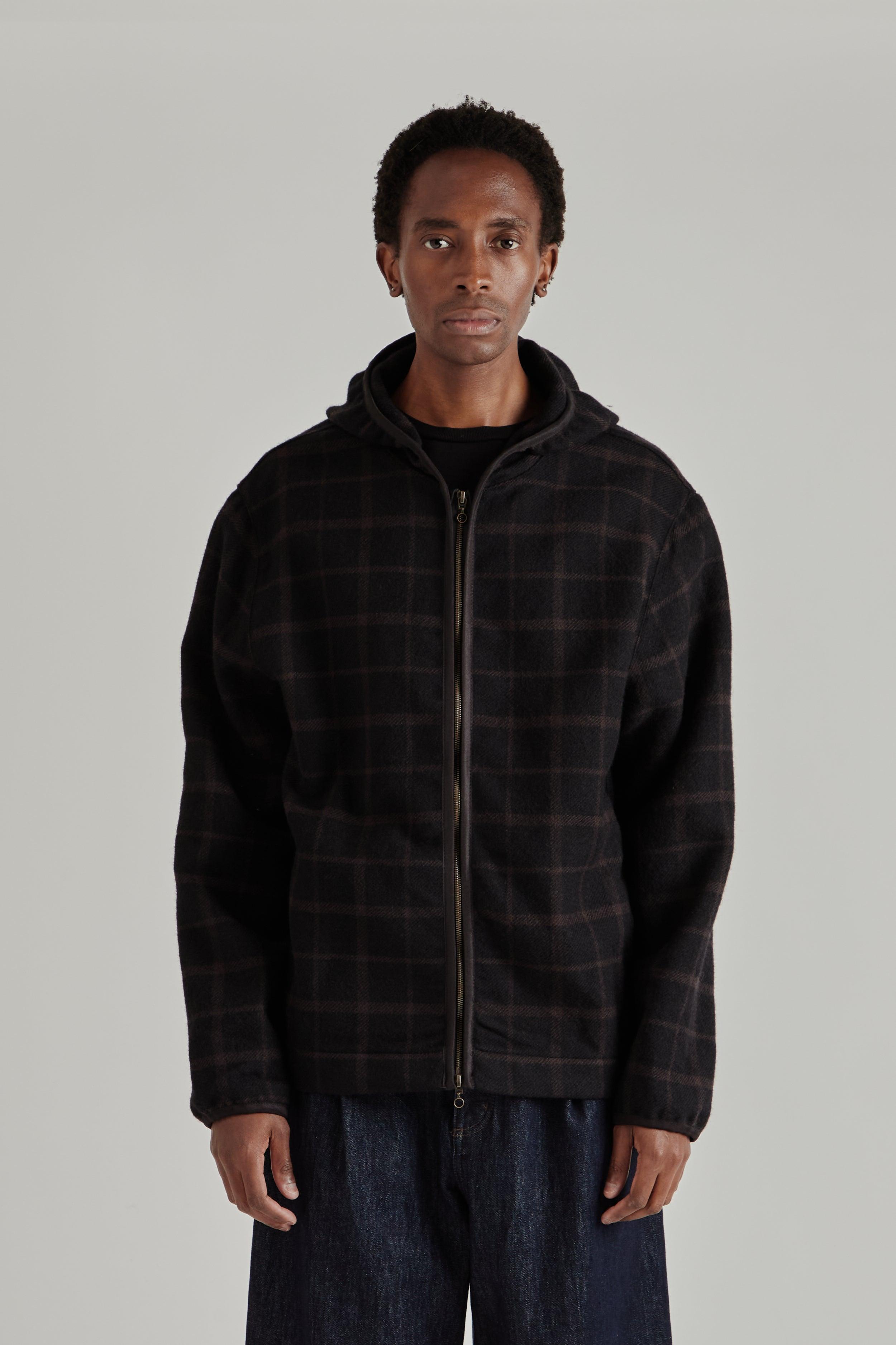 Erro Wool Hoodie - Black Check