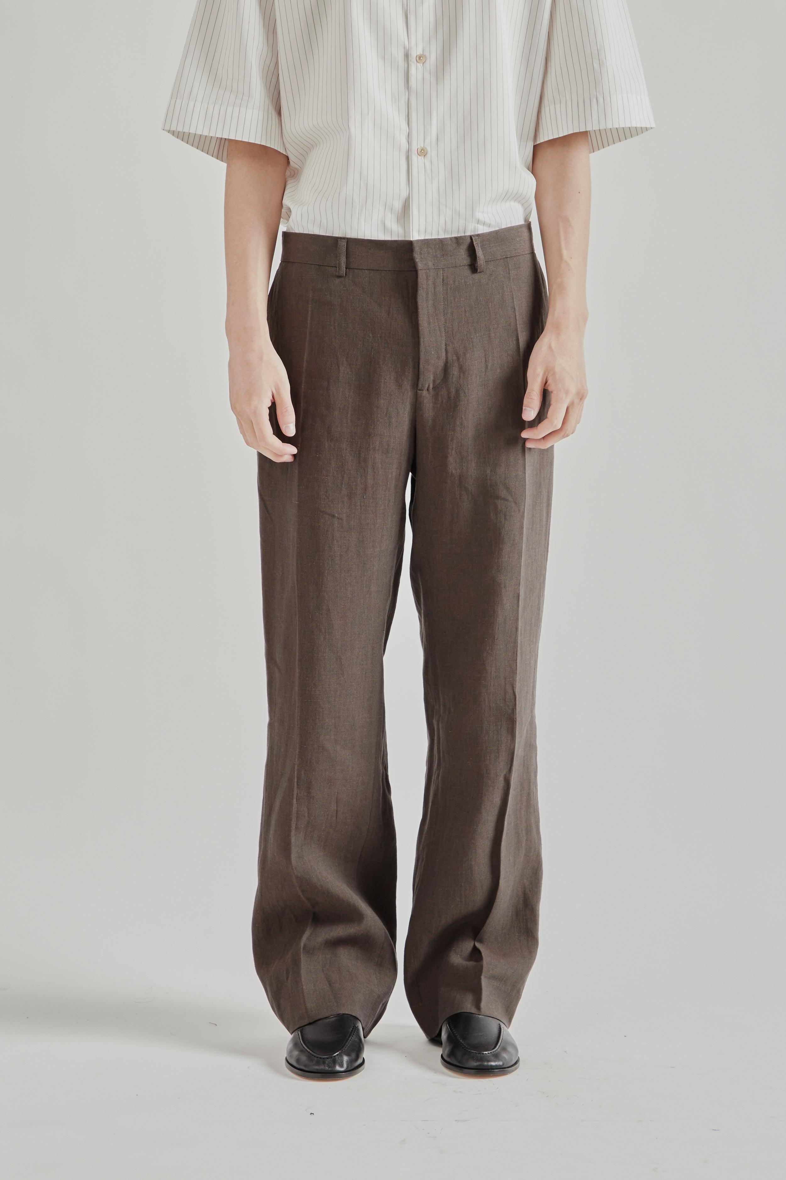 Tailored Wide Trousers - Burnt Umber