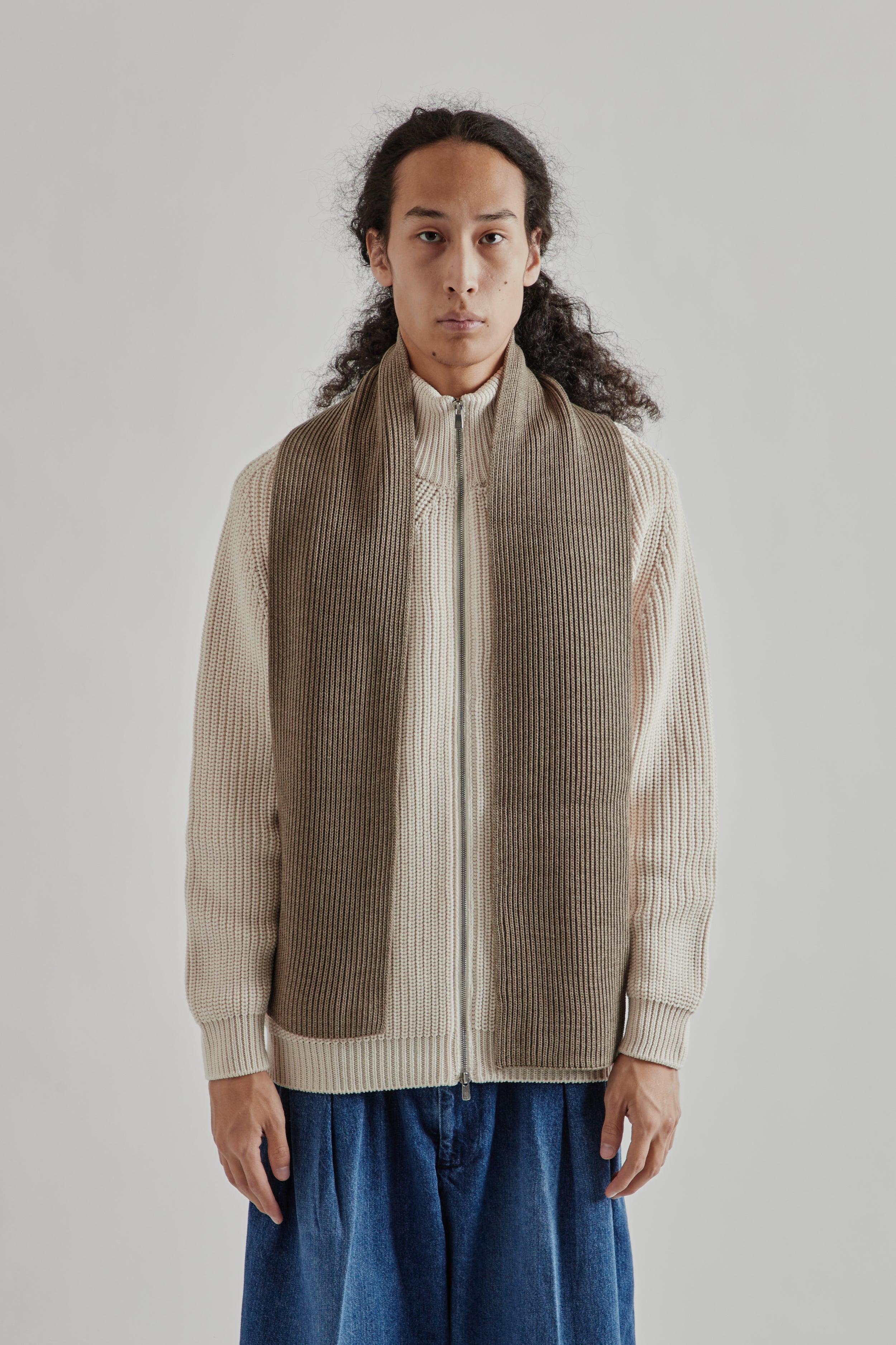 Solid Wool RIb Muffler - Merange Brown