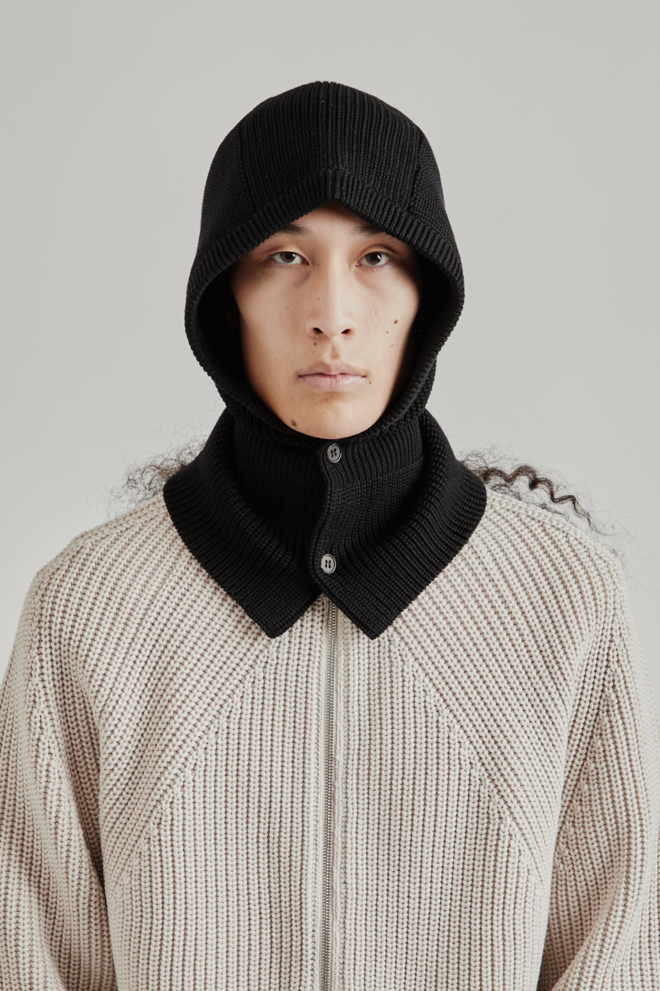Solid Wool Balaclava - Black