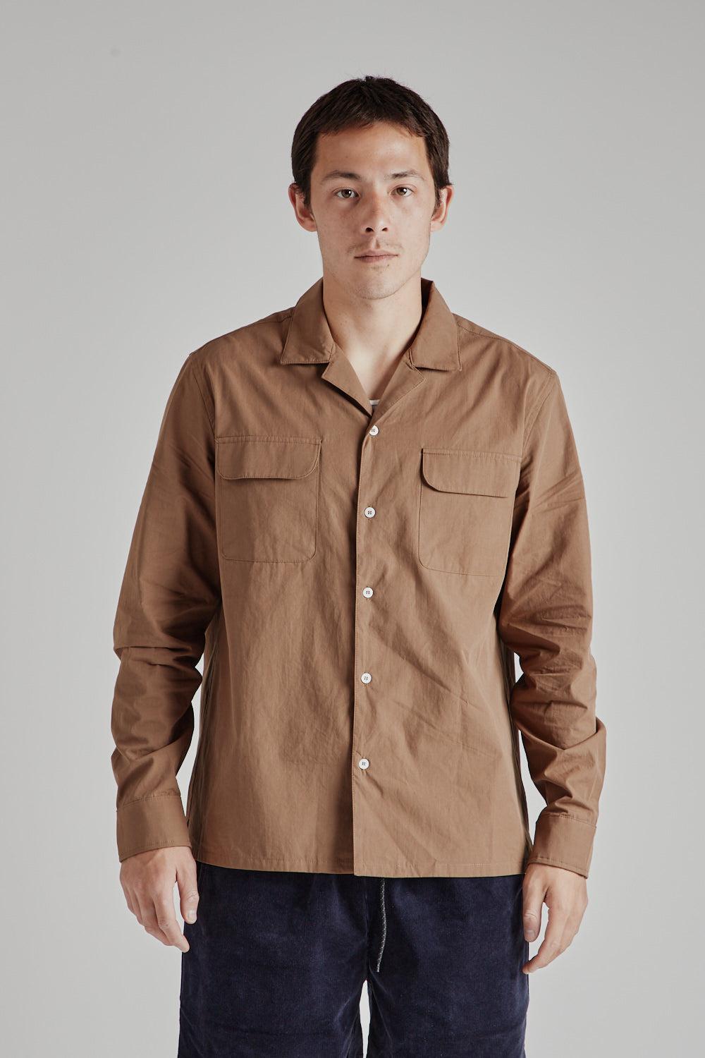 Camp Collar Shirt LS - Brown