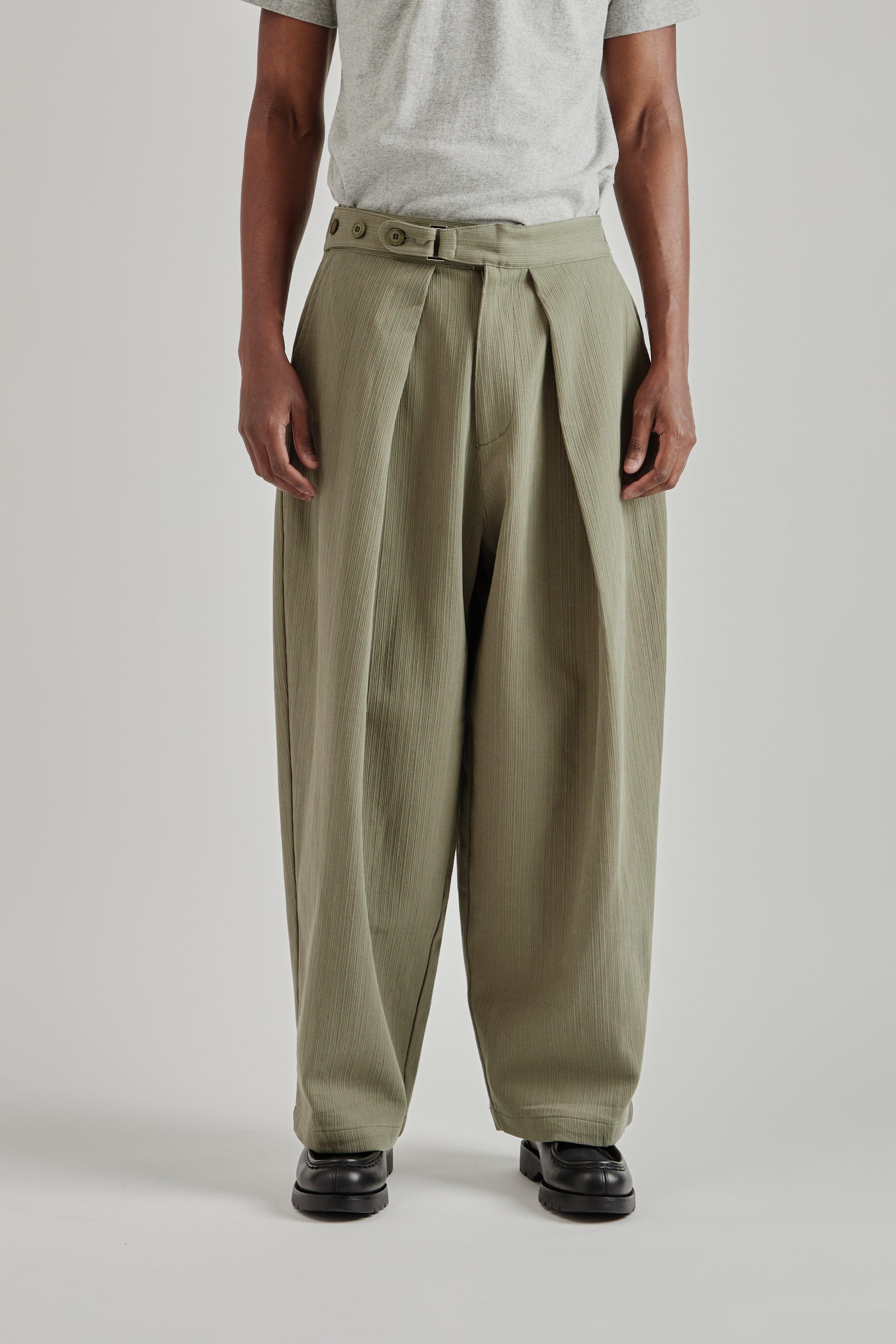Big-Fold Balloon Pants - Khaki