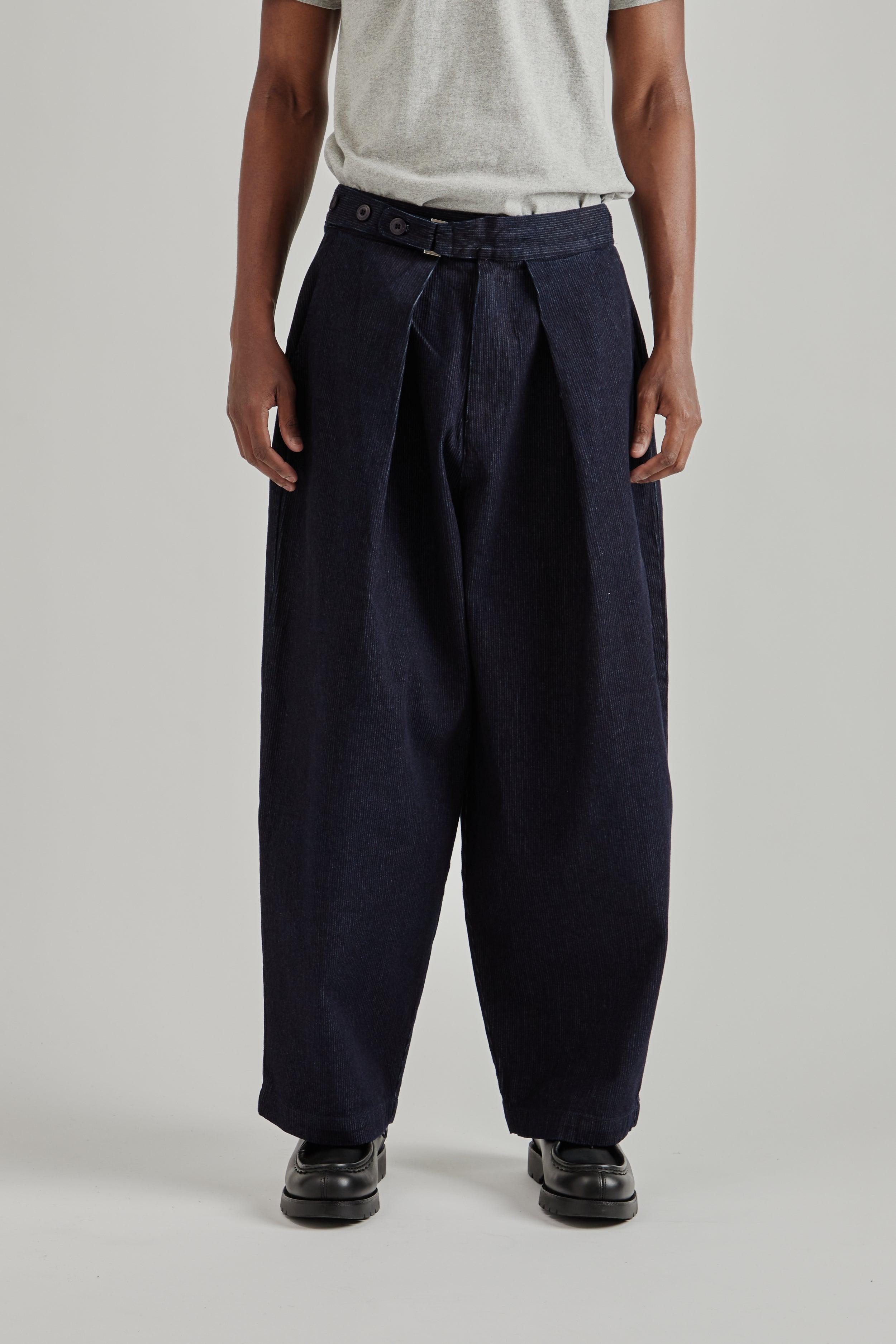 Big-Fold Raw Denim Corduroy Jeans - Raw Denim