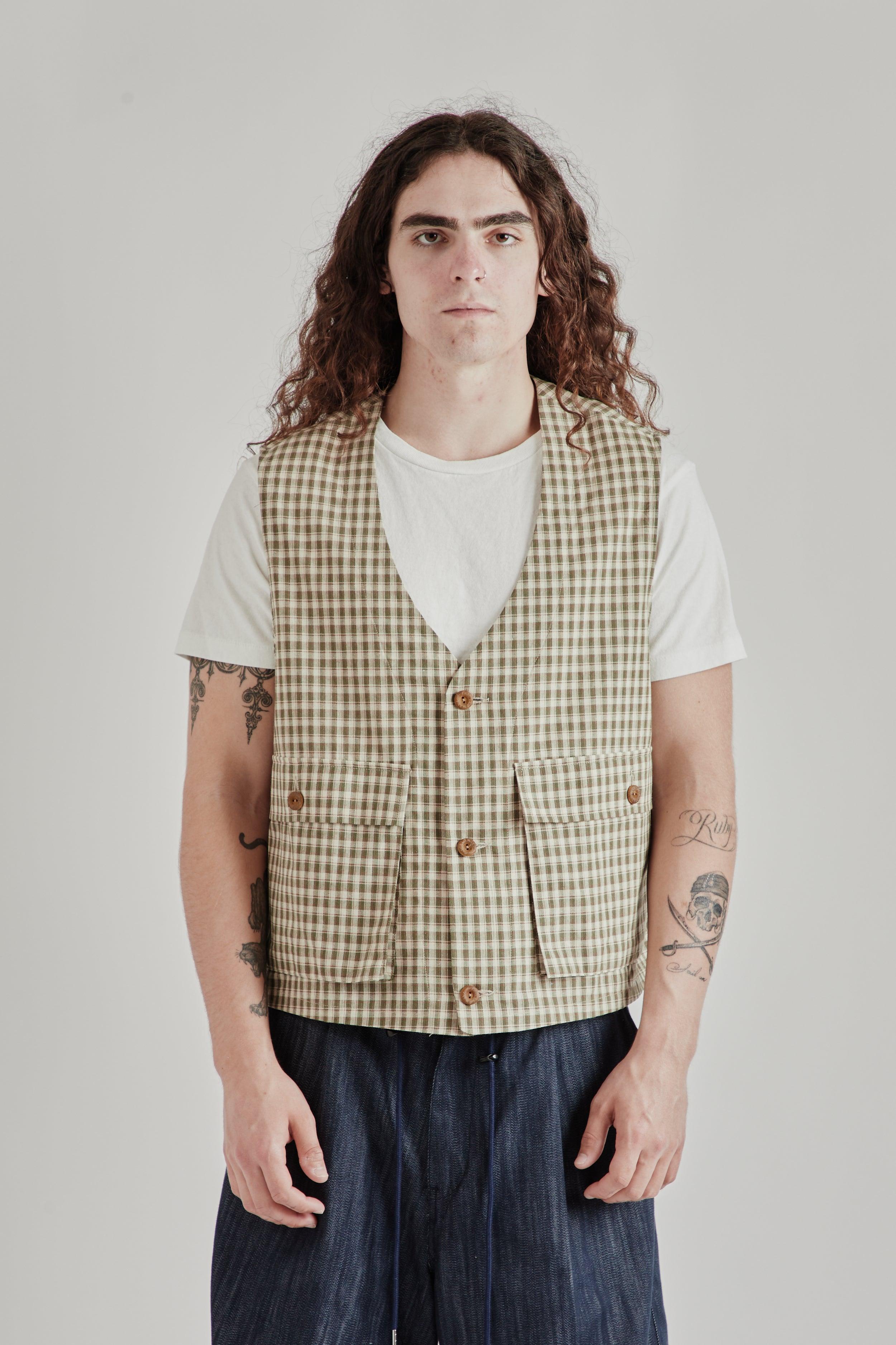 Light Pocket Vest - Checkered