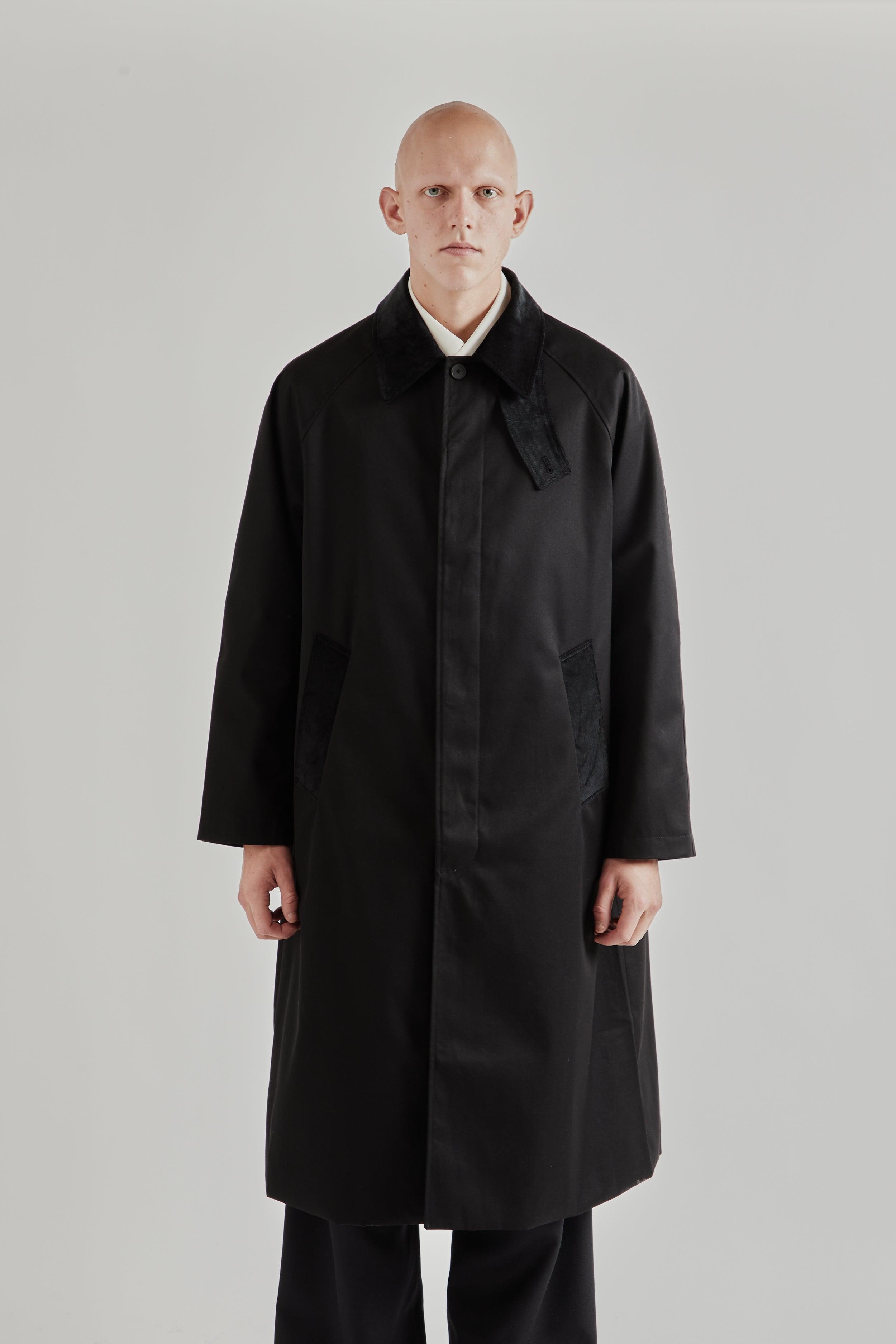 Raglan Top Coat - Black