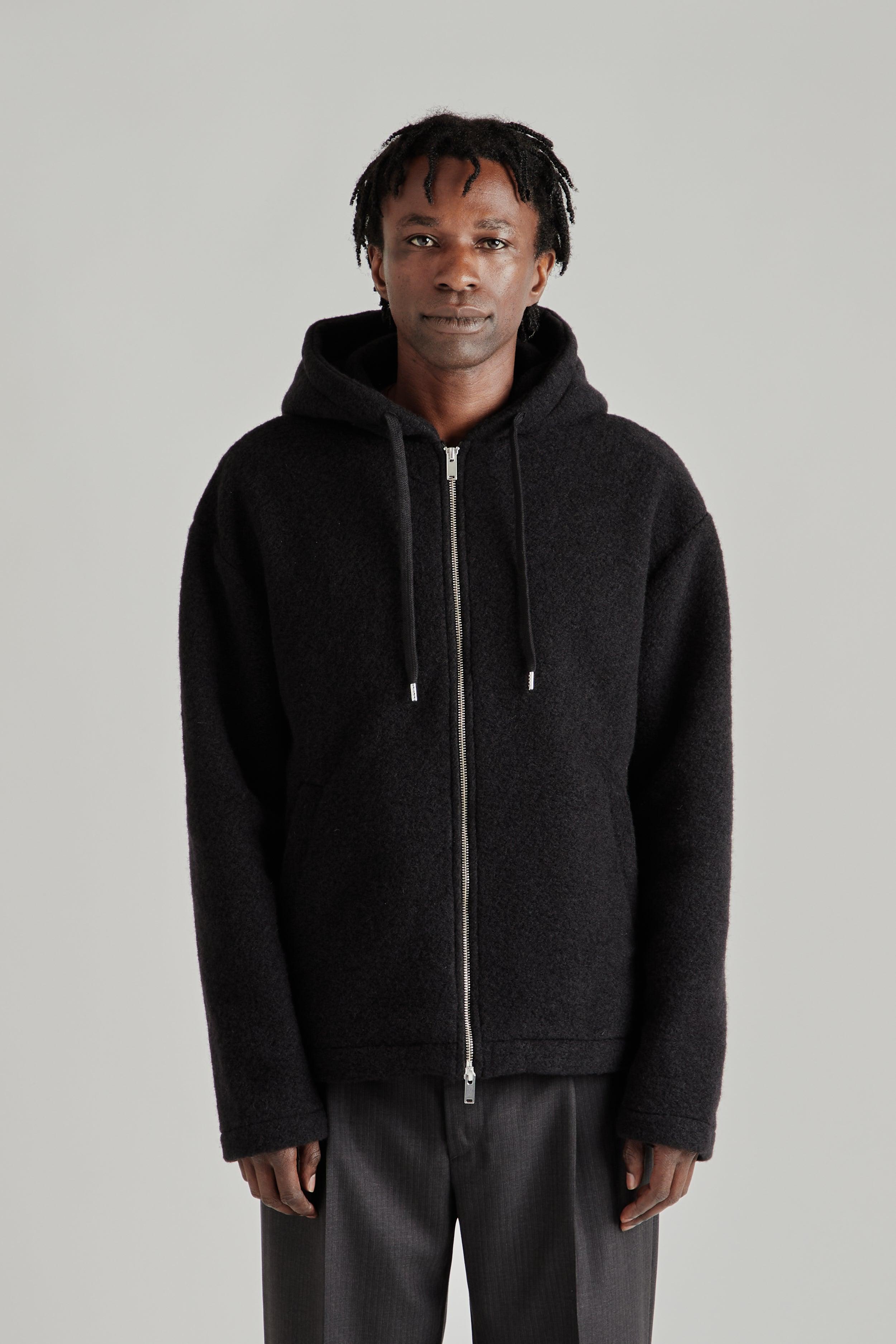 Full-Zip Hoodie - Brushed Black