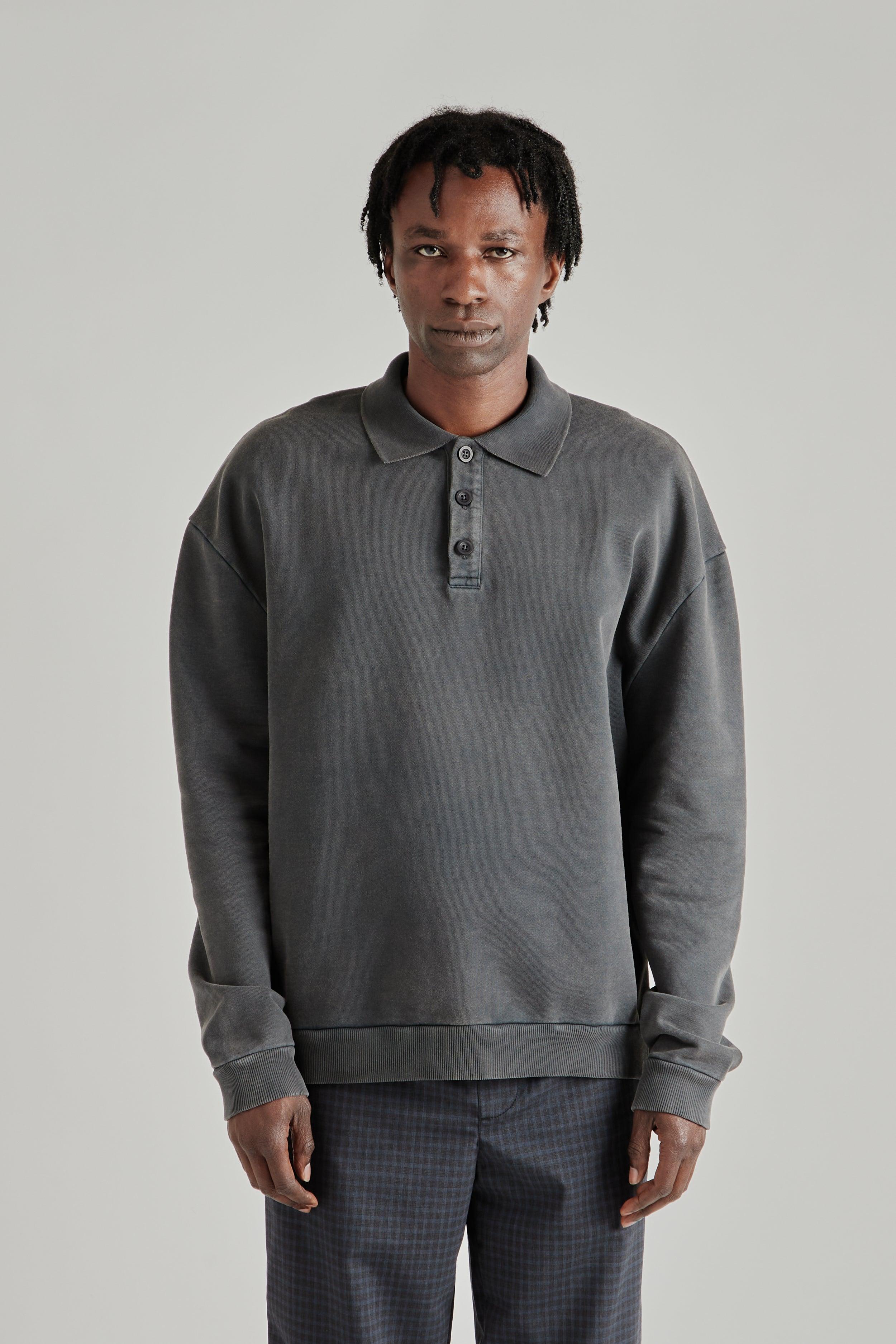 Polo Pullover - Washed Black