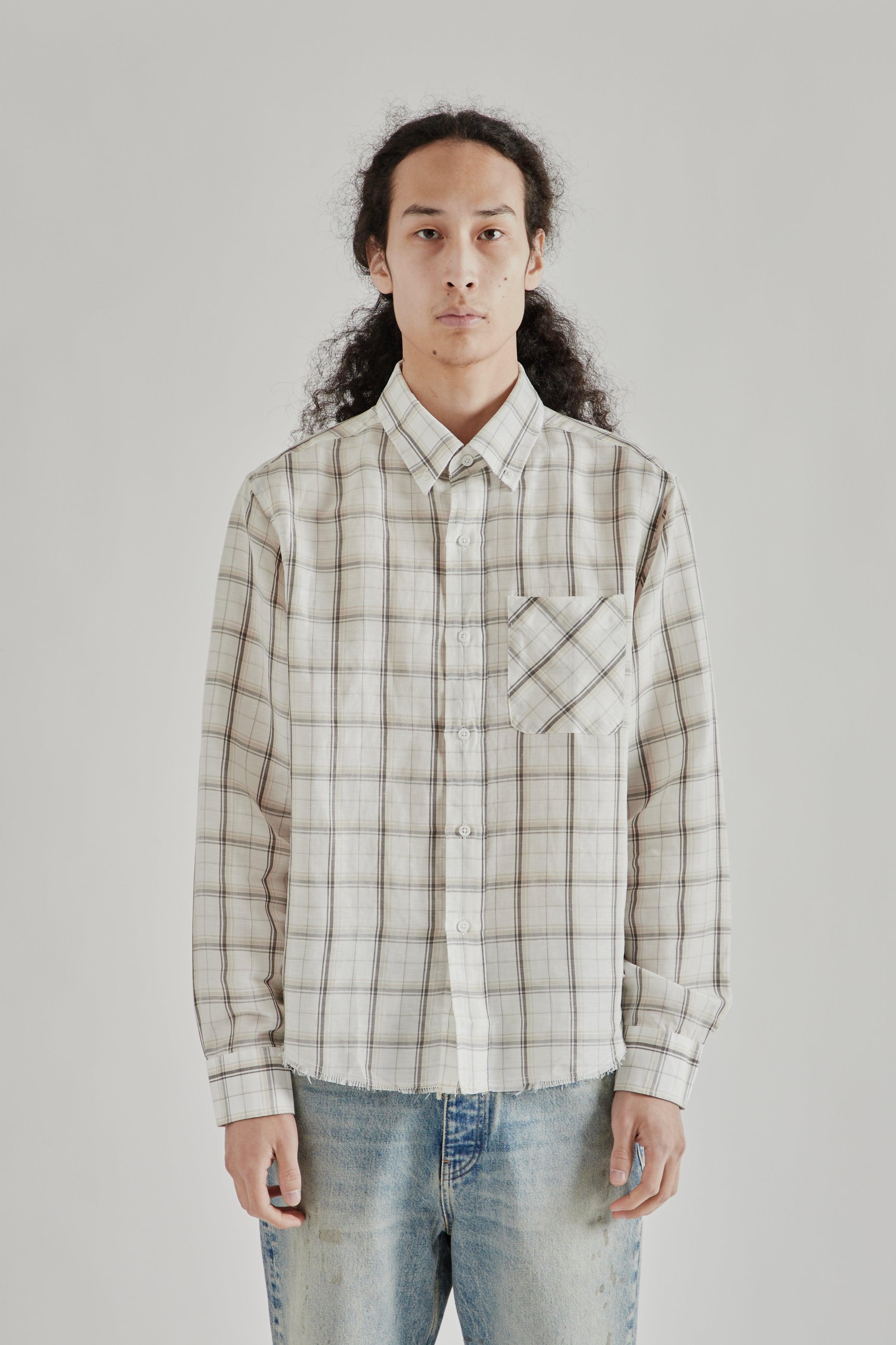 Office Shirt Linen - Plaid