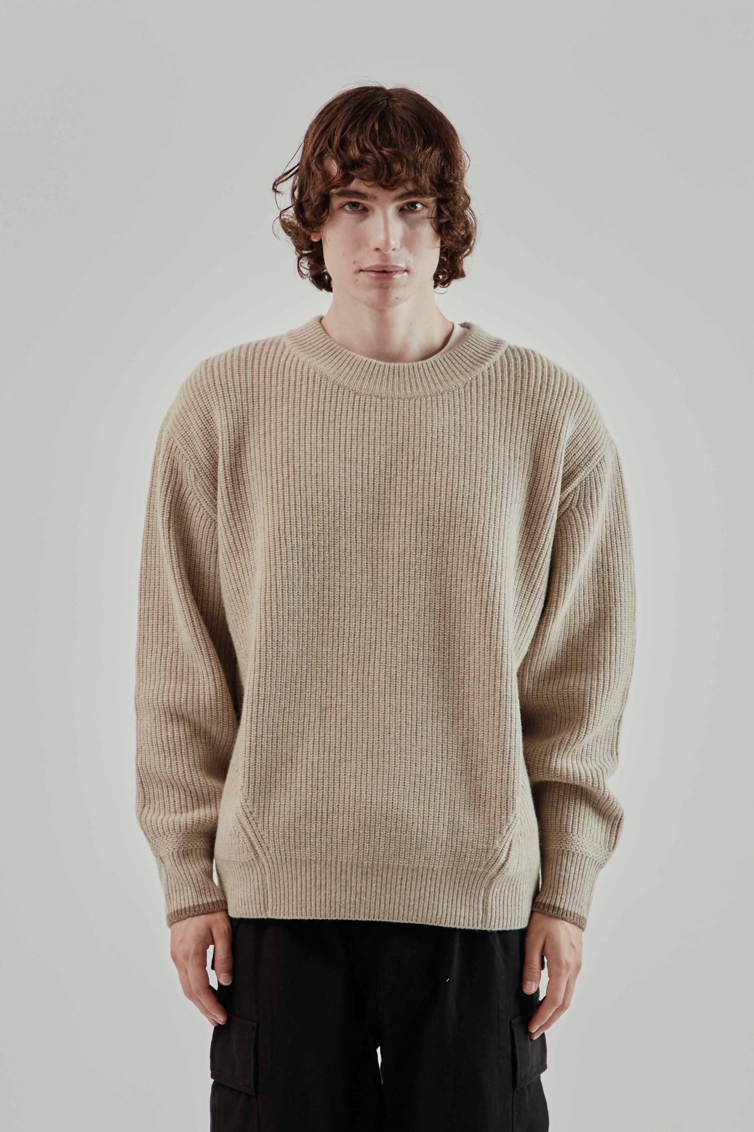 Kangaroo Round Pullover Knit - Oatmeal