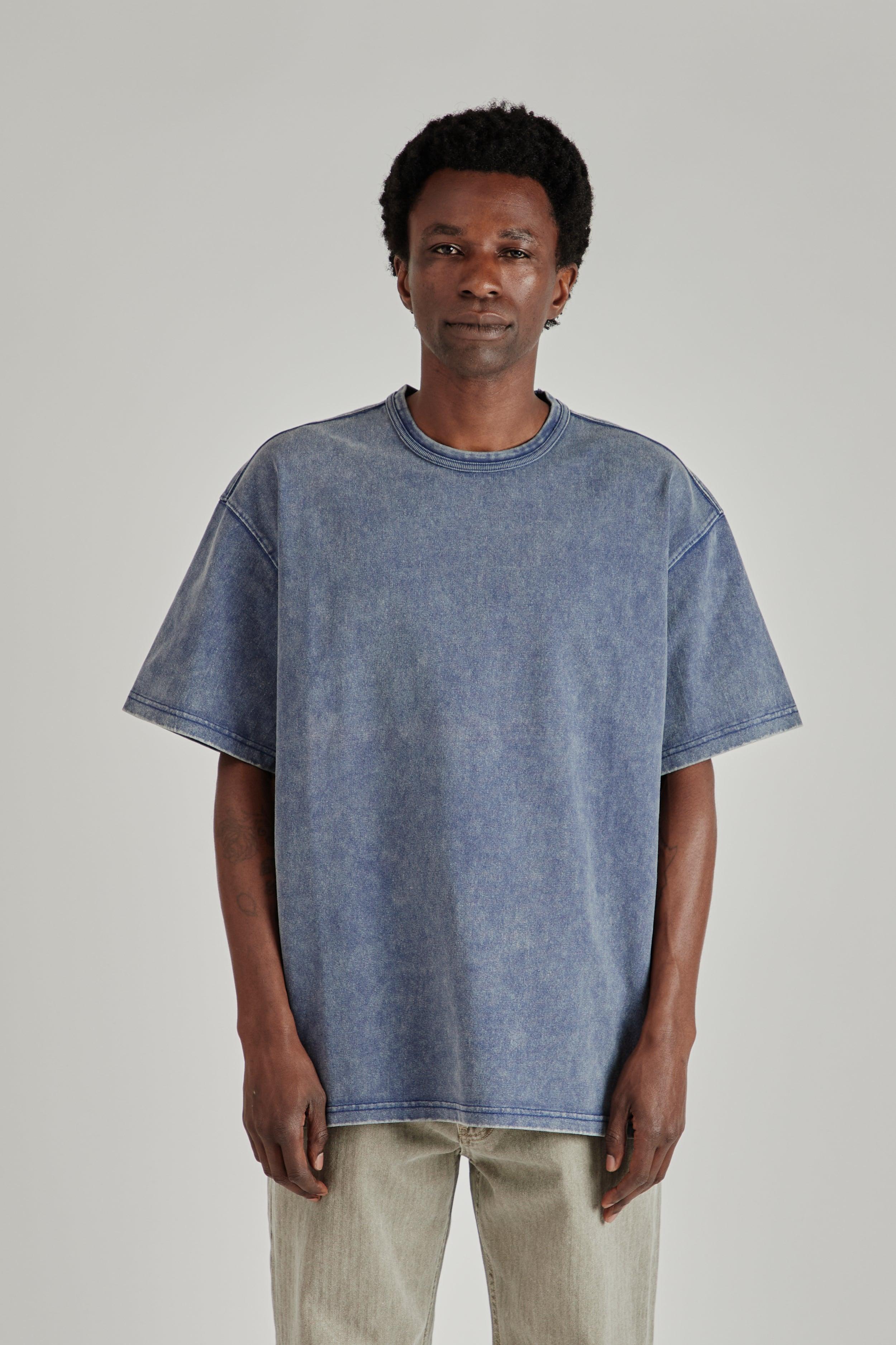 OG Vintage Dyeing Half Tee - Washed Navy