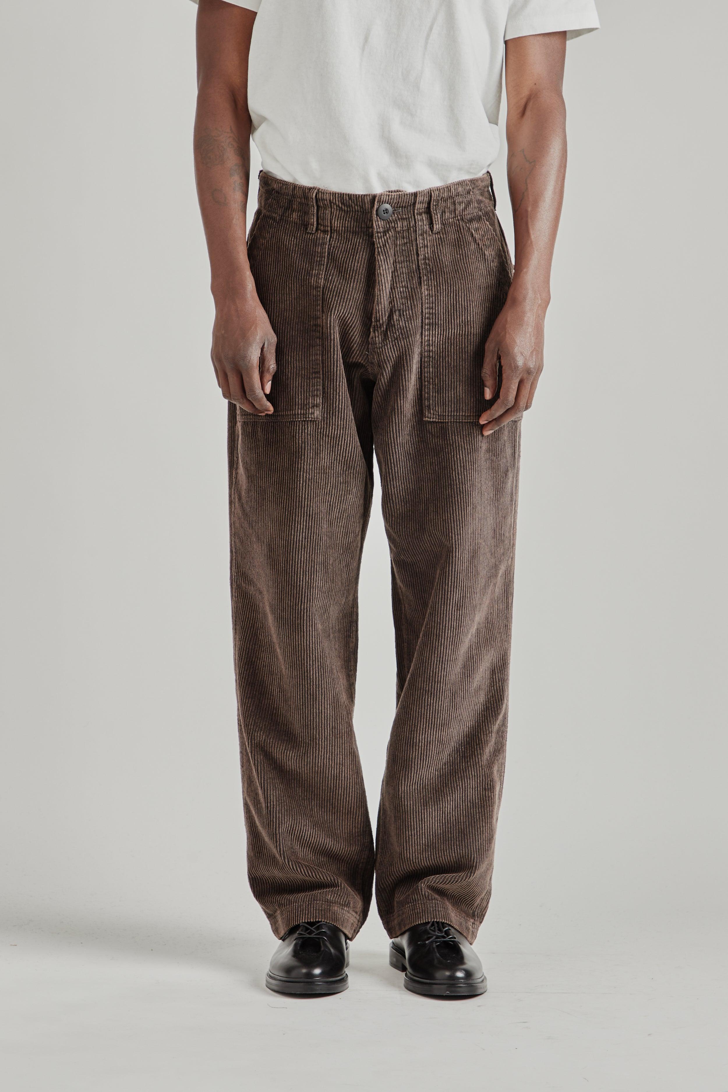 Vintage Corduroy Fatigue Pants - Washed Brown