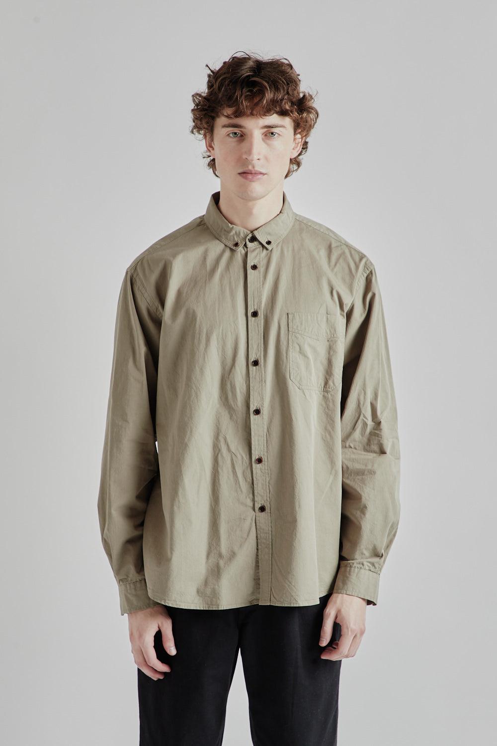 High Count French Shirt - Khaki Grey
