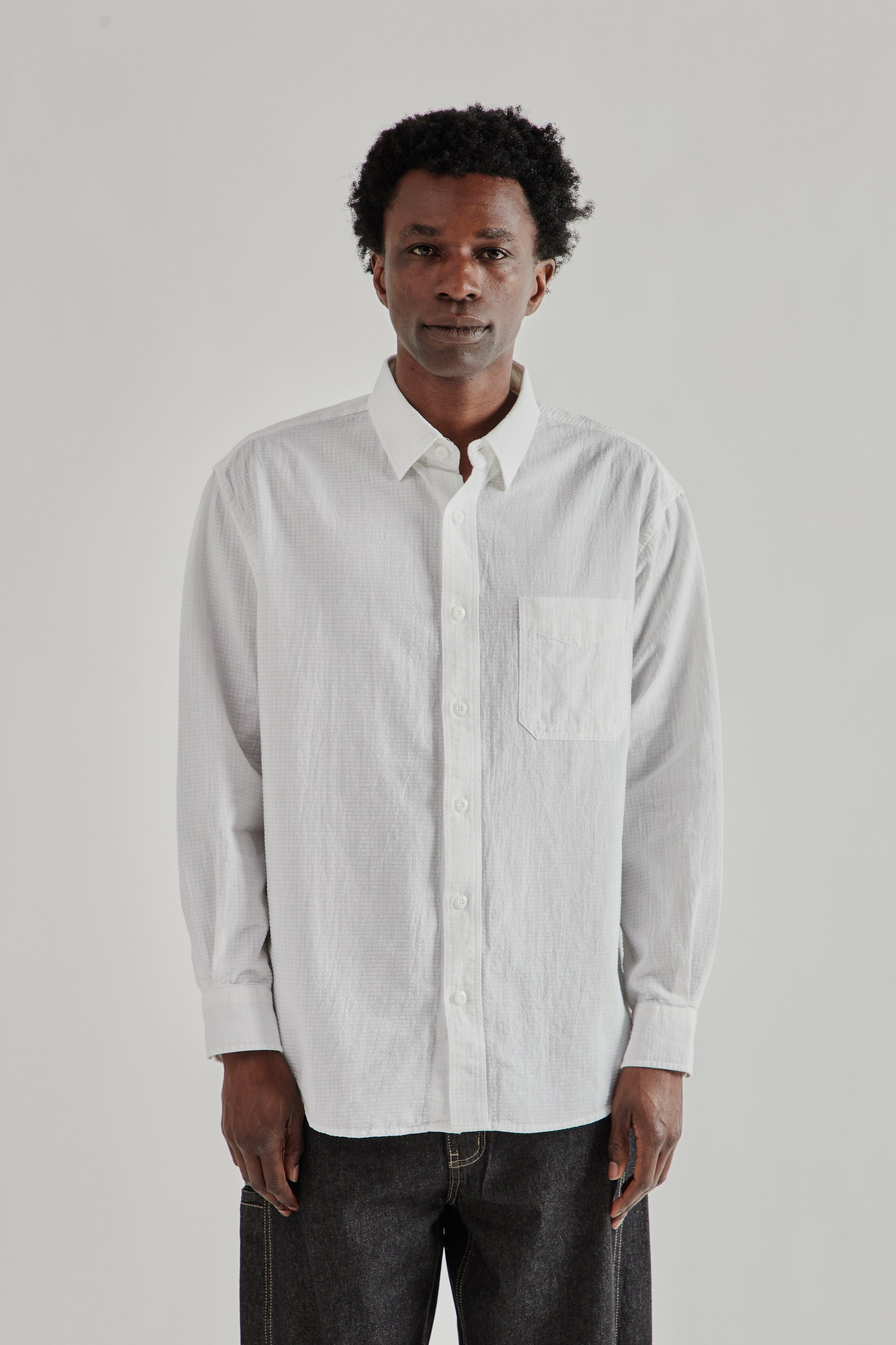 OG Dobby Weave Seersucker Shirt - White