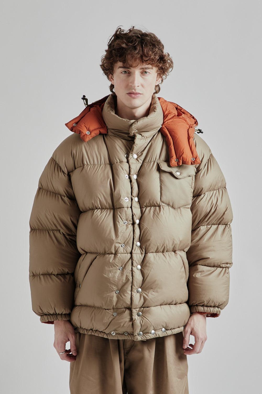 × NANGA Hooded Down Puffer Jacket - Beige