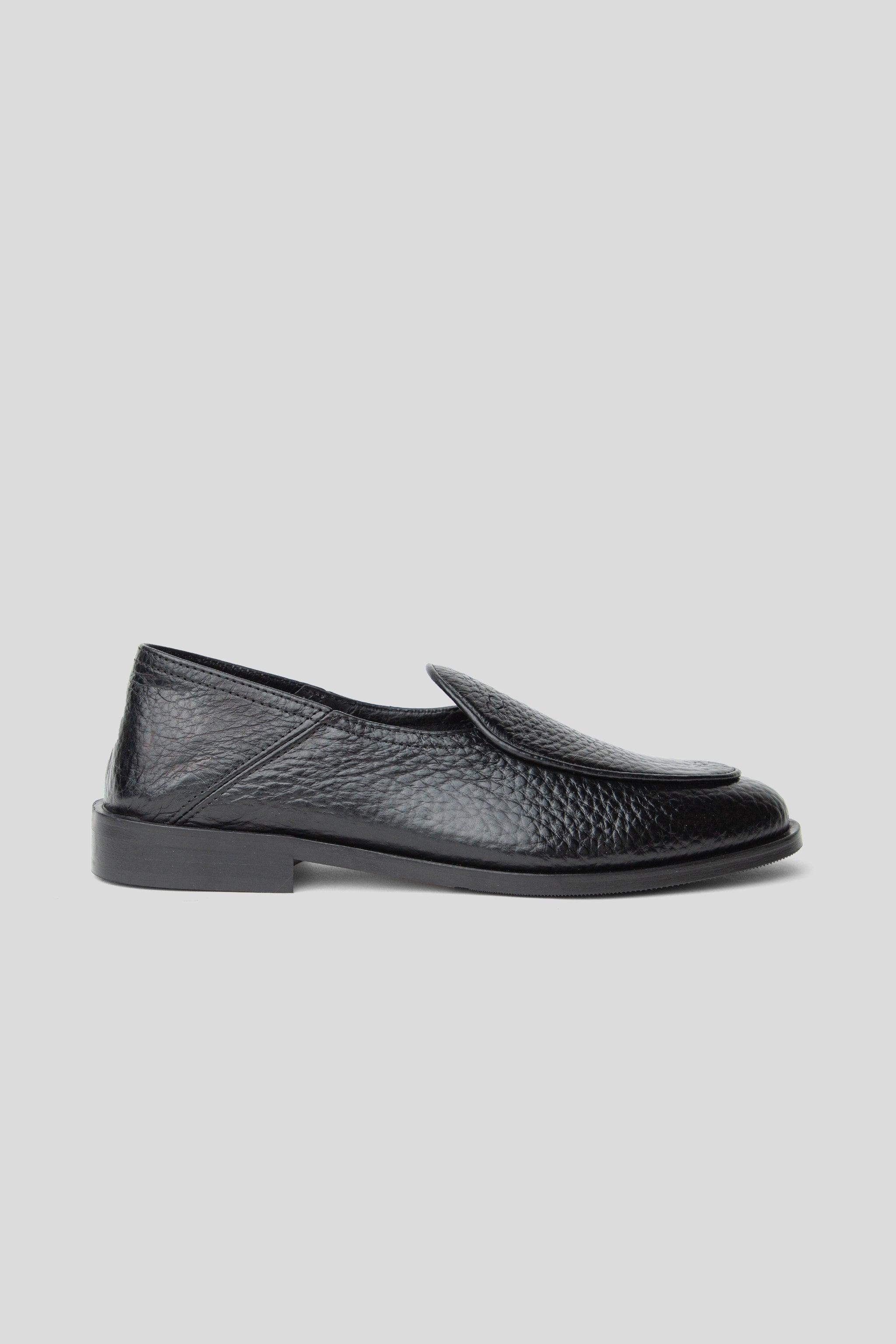 Chris - Black Jumbo Grained Calf Leather