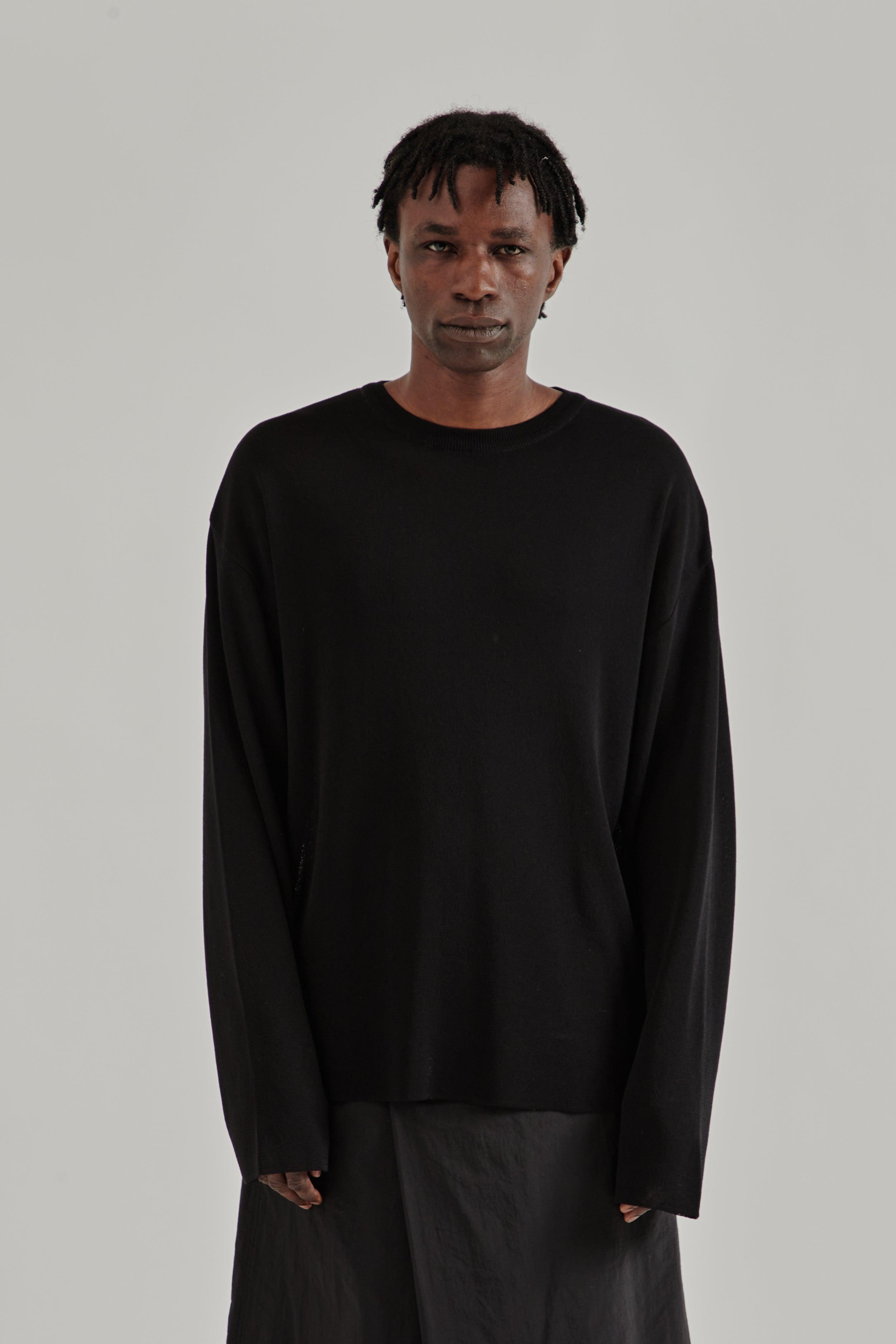 Wide Sleeve Seungmu Knit - Ink Black