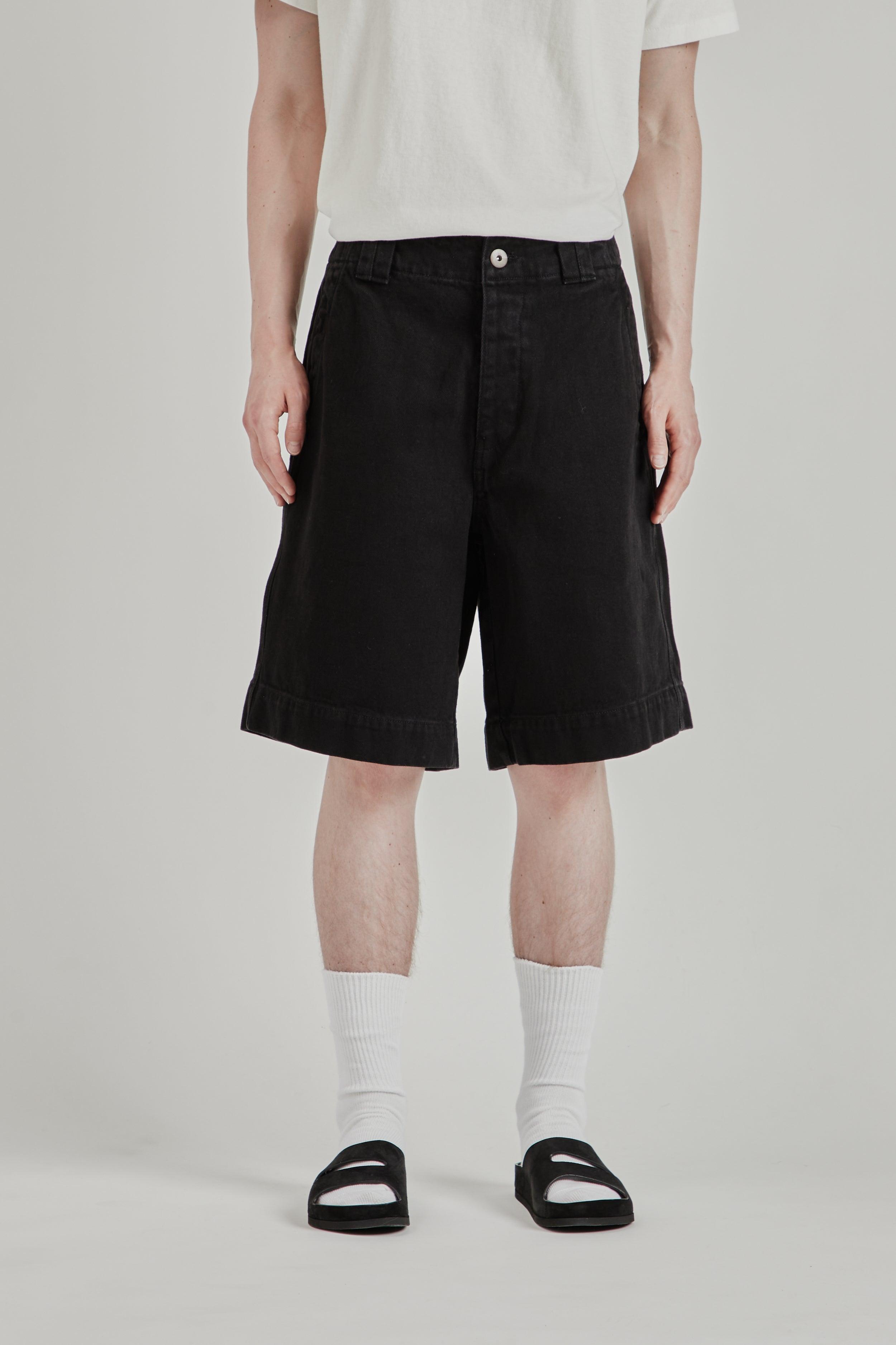 Dad Denim Bermuda Shorts - Black