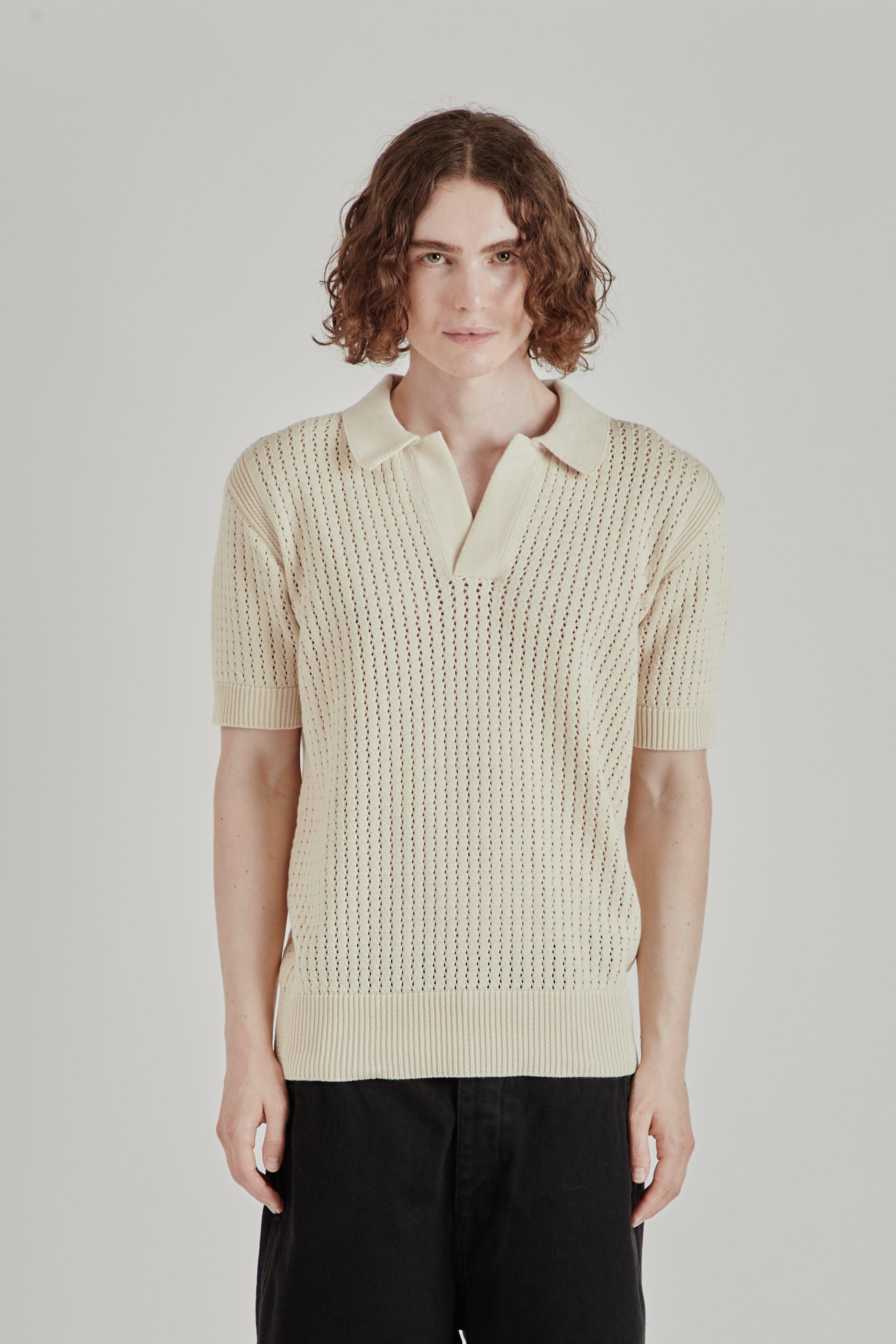 Mesh Polo - Beige