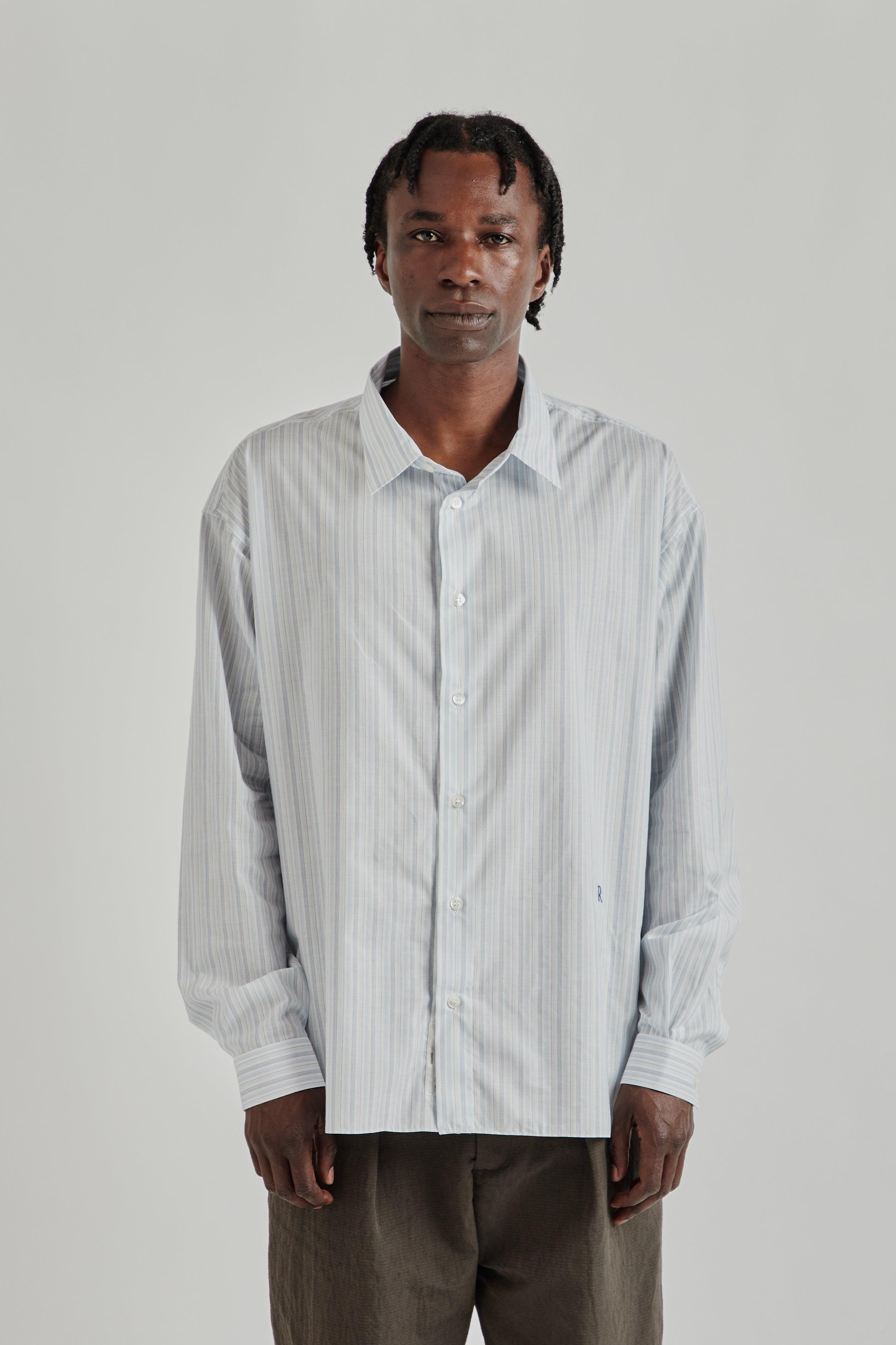 Field Cotton Silk Long Sleeve Shirt - Pristine/Folkstone Grey