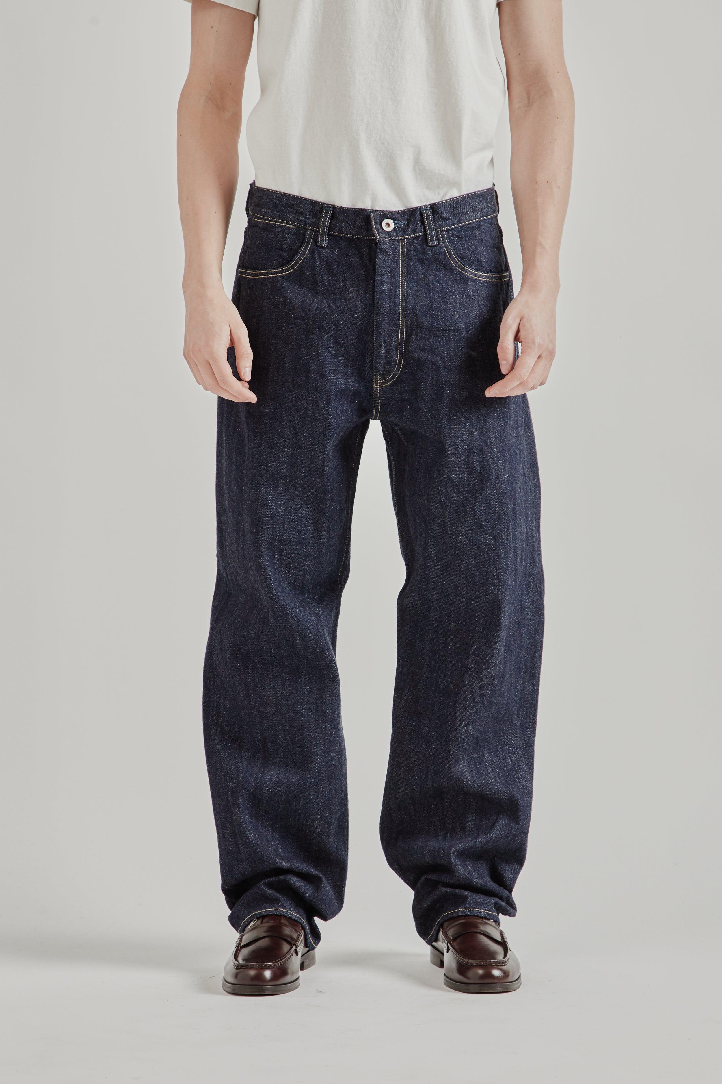5 Pocket Denim Pants - Navy