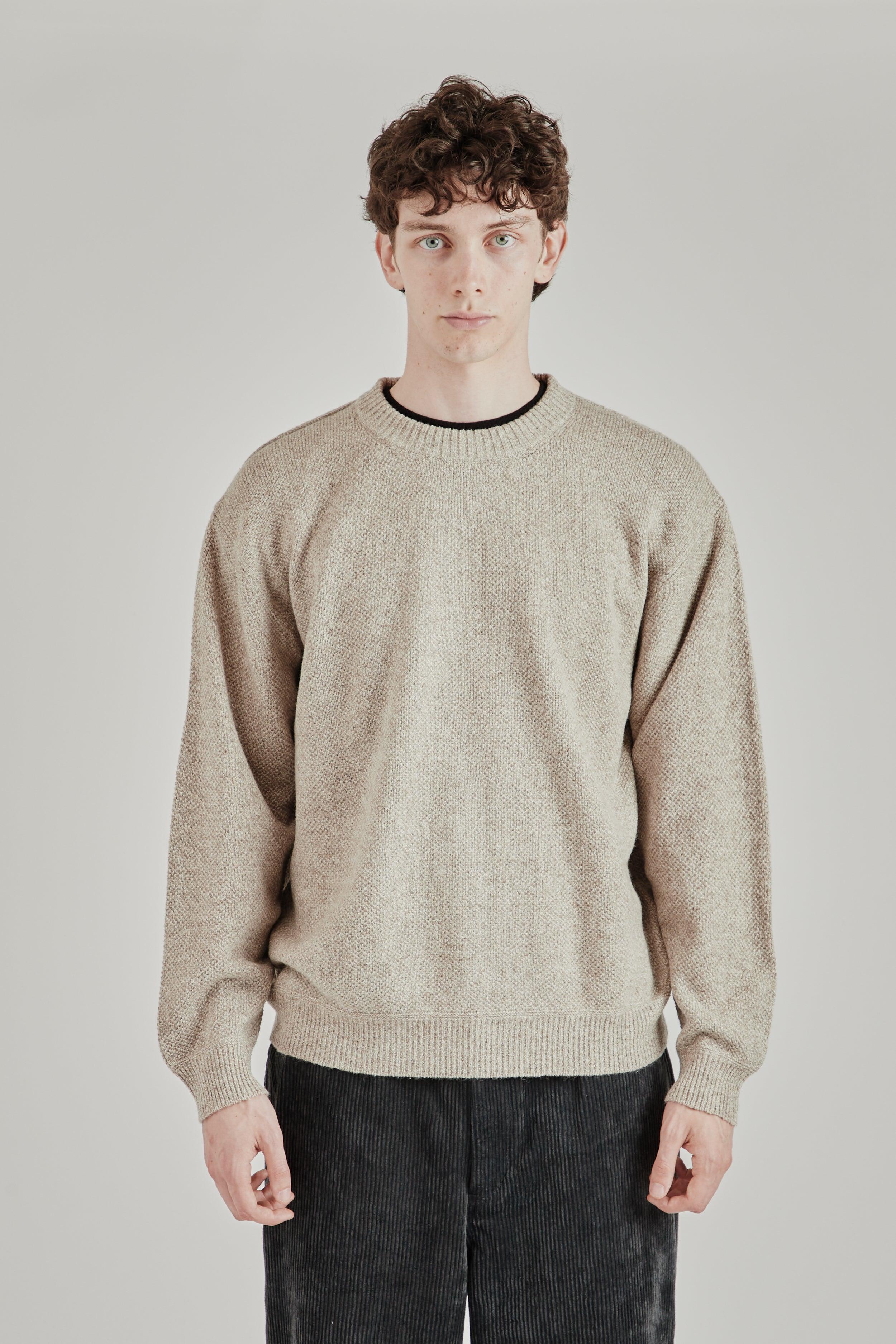 7G Melange Pullover - Melange Beige