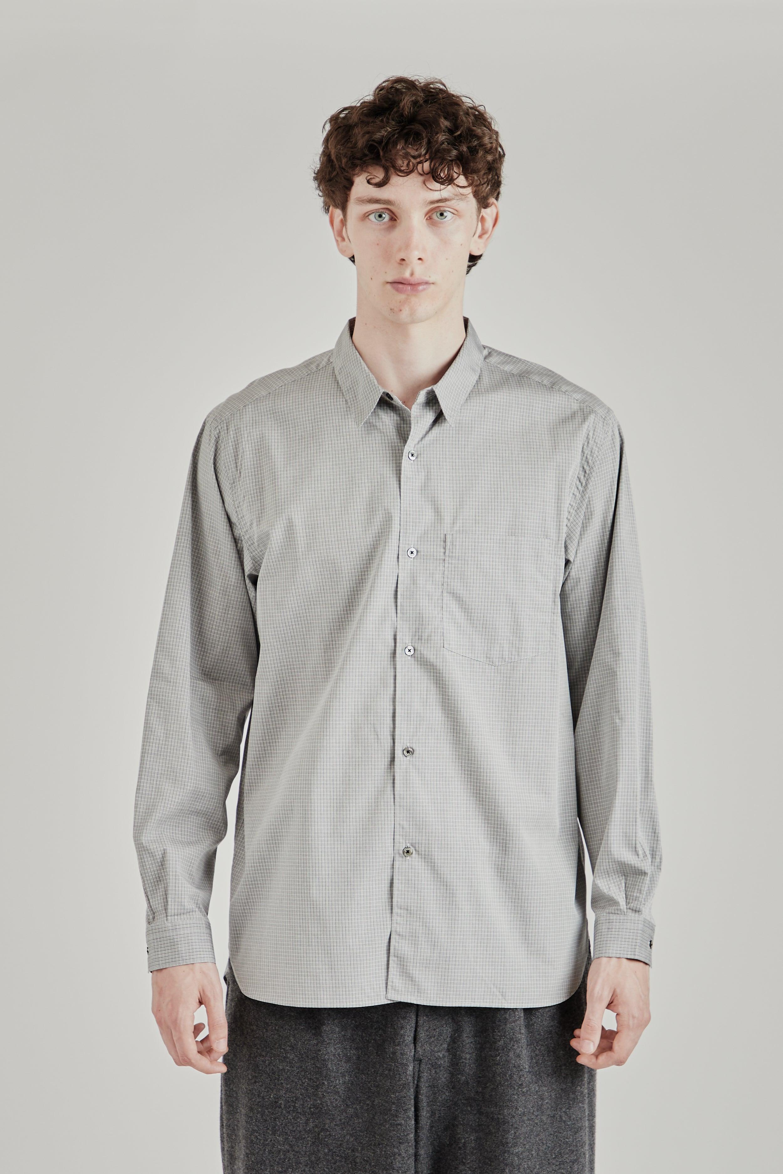 Regular Collar Shirt - Grey Check