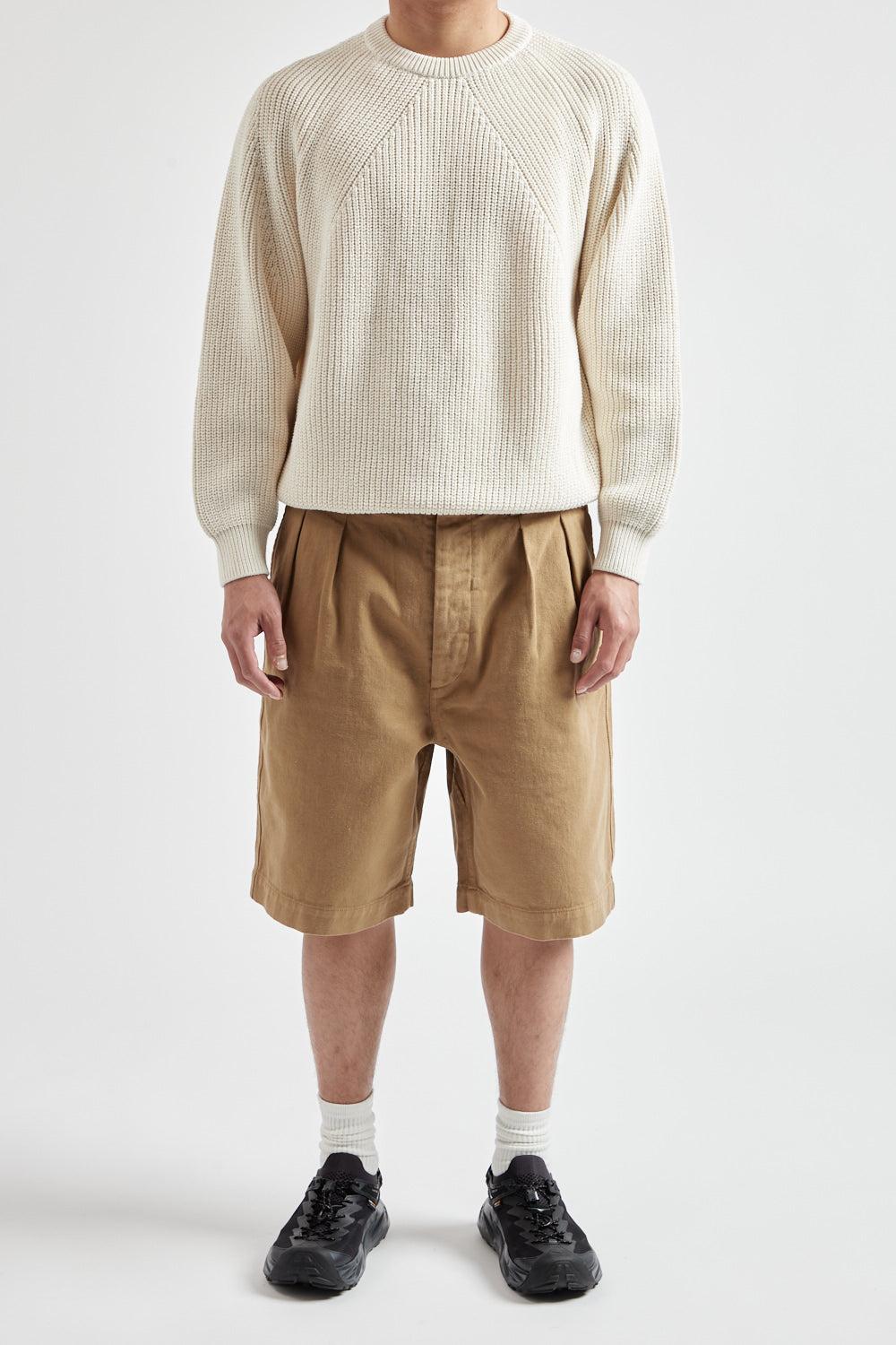 Pleated Shorts - Khaki