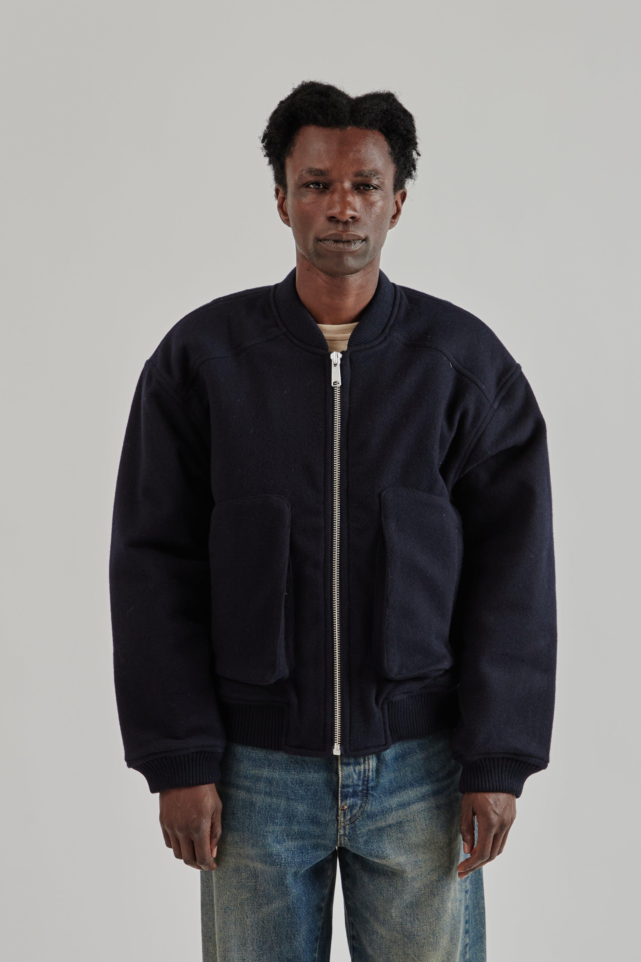 Wool Bomber - Navy