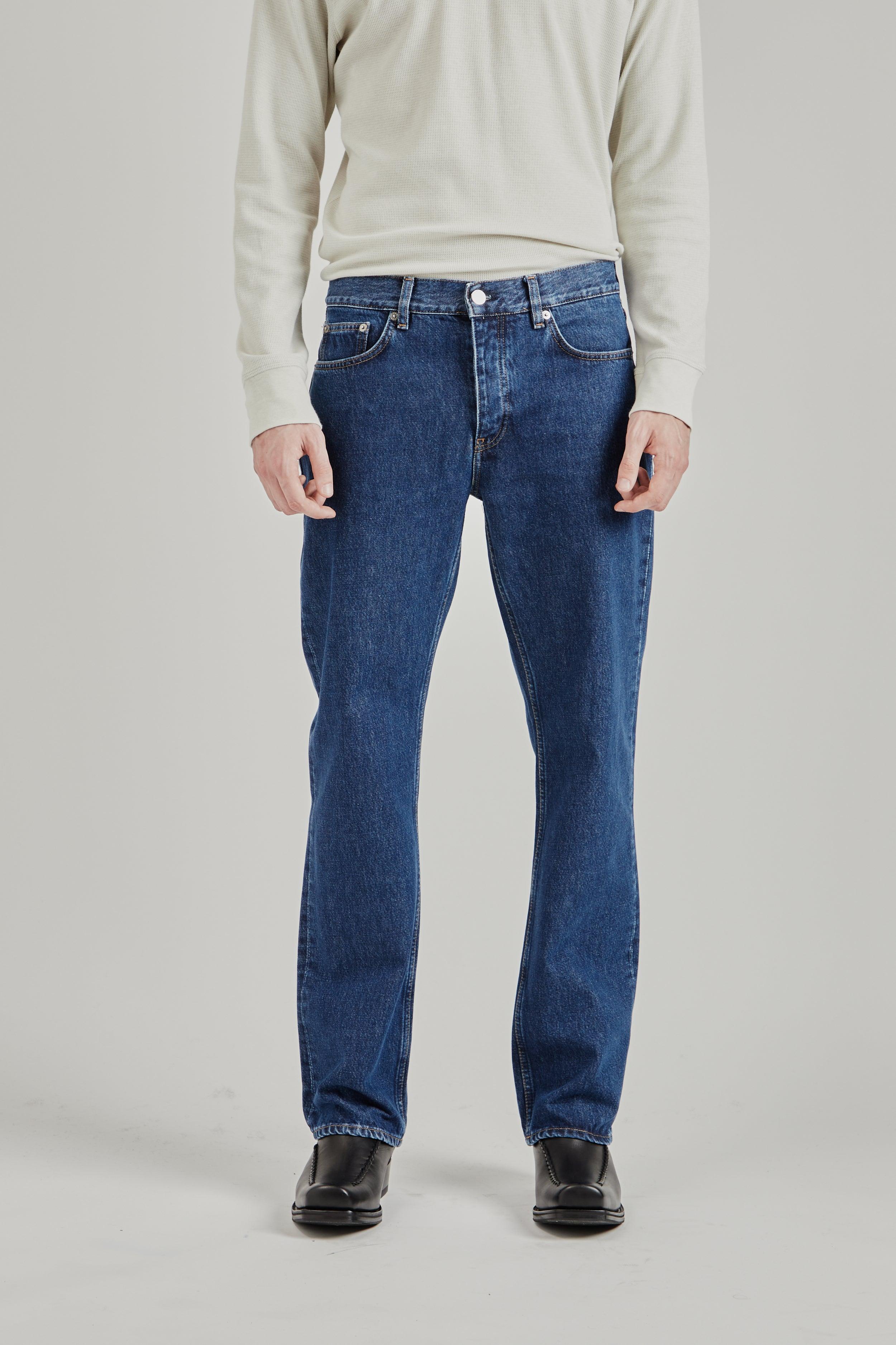 Low Straight Denim - Blue Wash