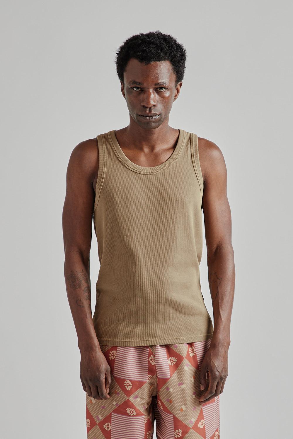 Rib Tank Top - Khaki