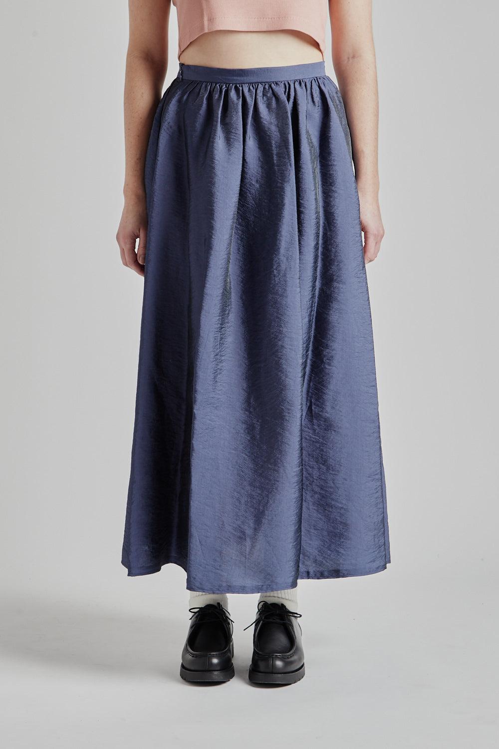 Ny/R Gather Skirt - Dark Purple Navy