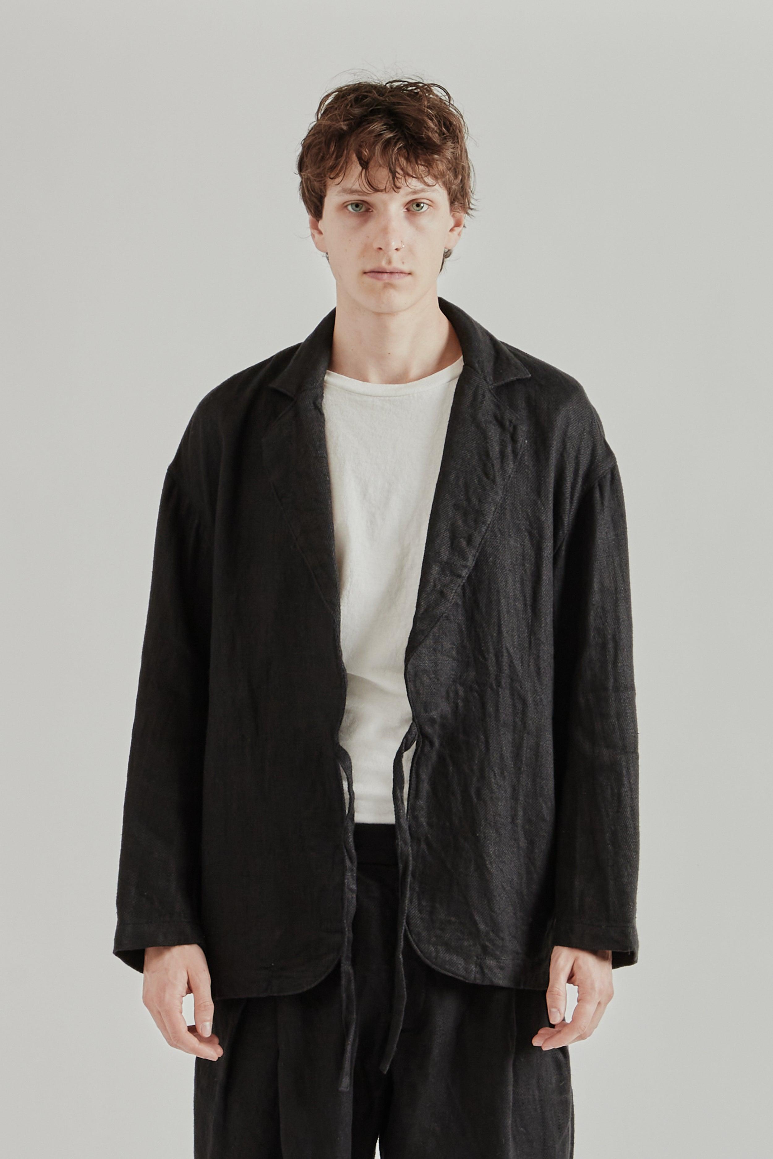 Linen Relax Jacket - Black