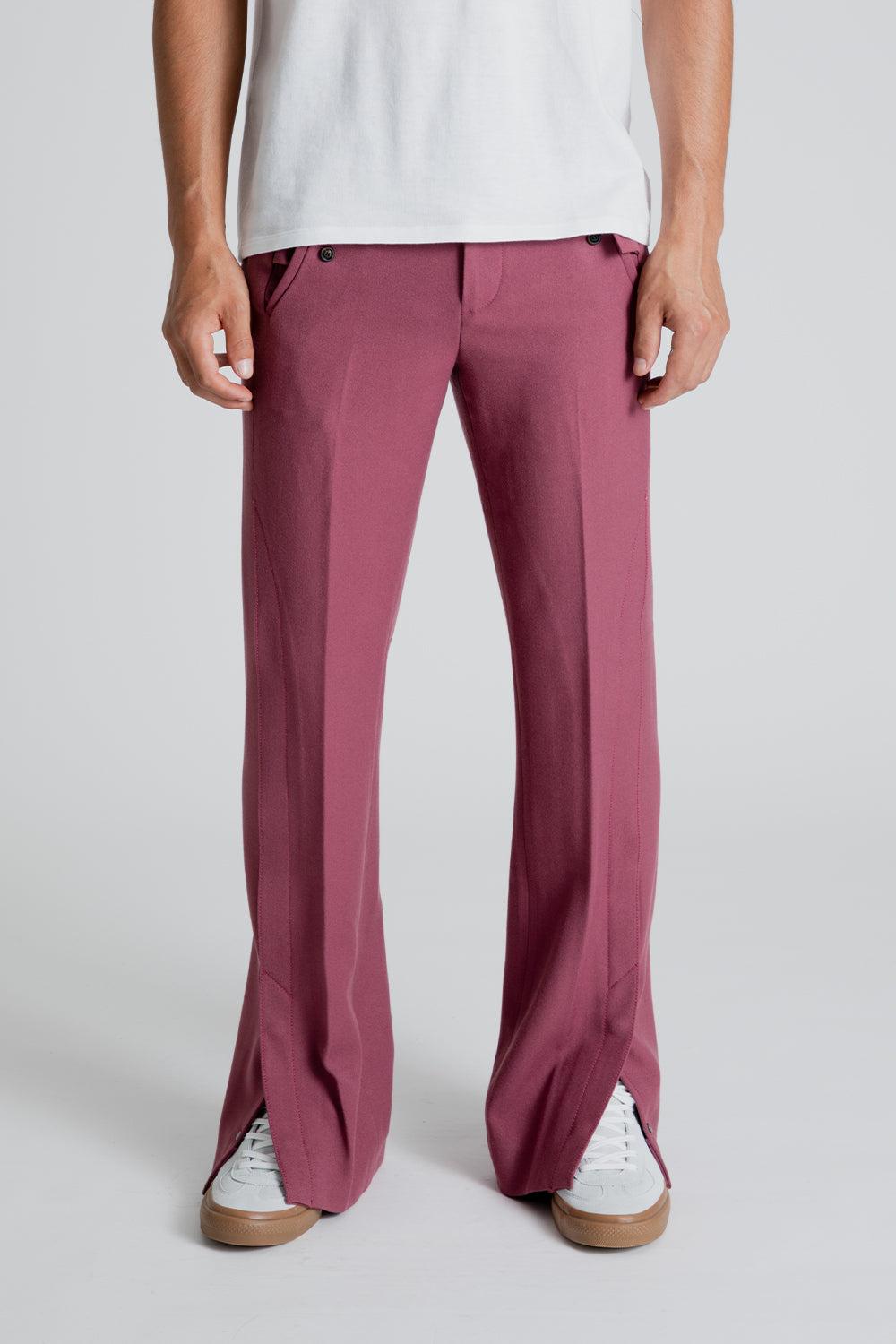 Woven Arzent Wide Leg Trousers - Pink