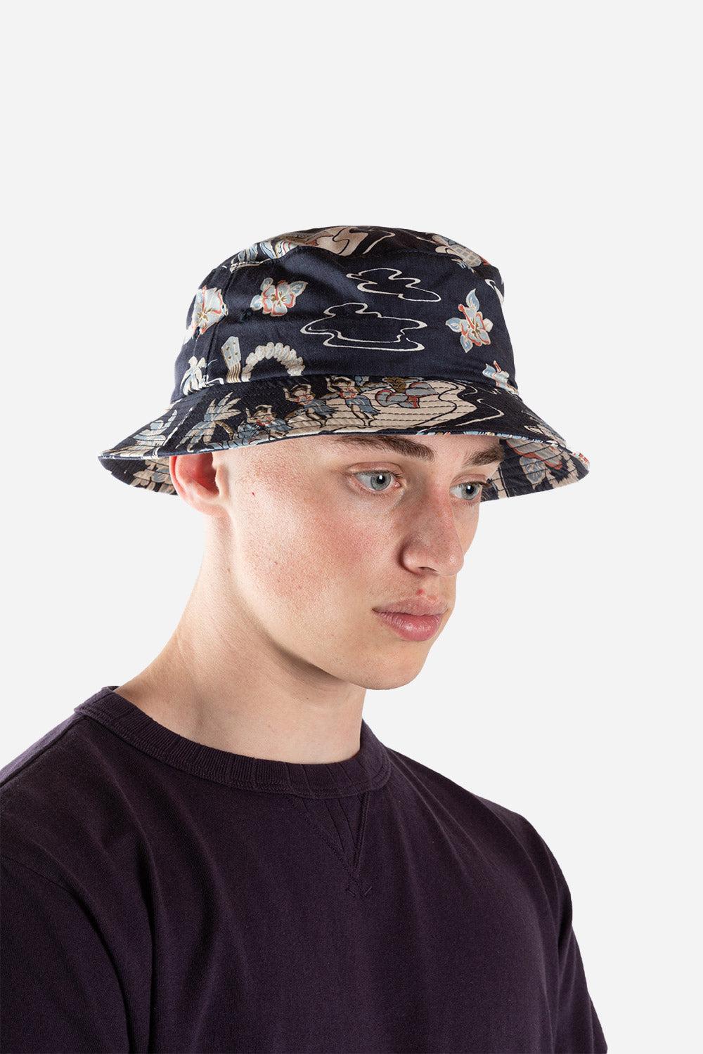 Hawaiian Bucket Hat - Navy