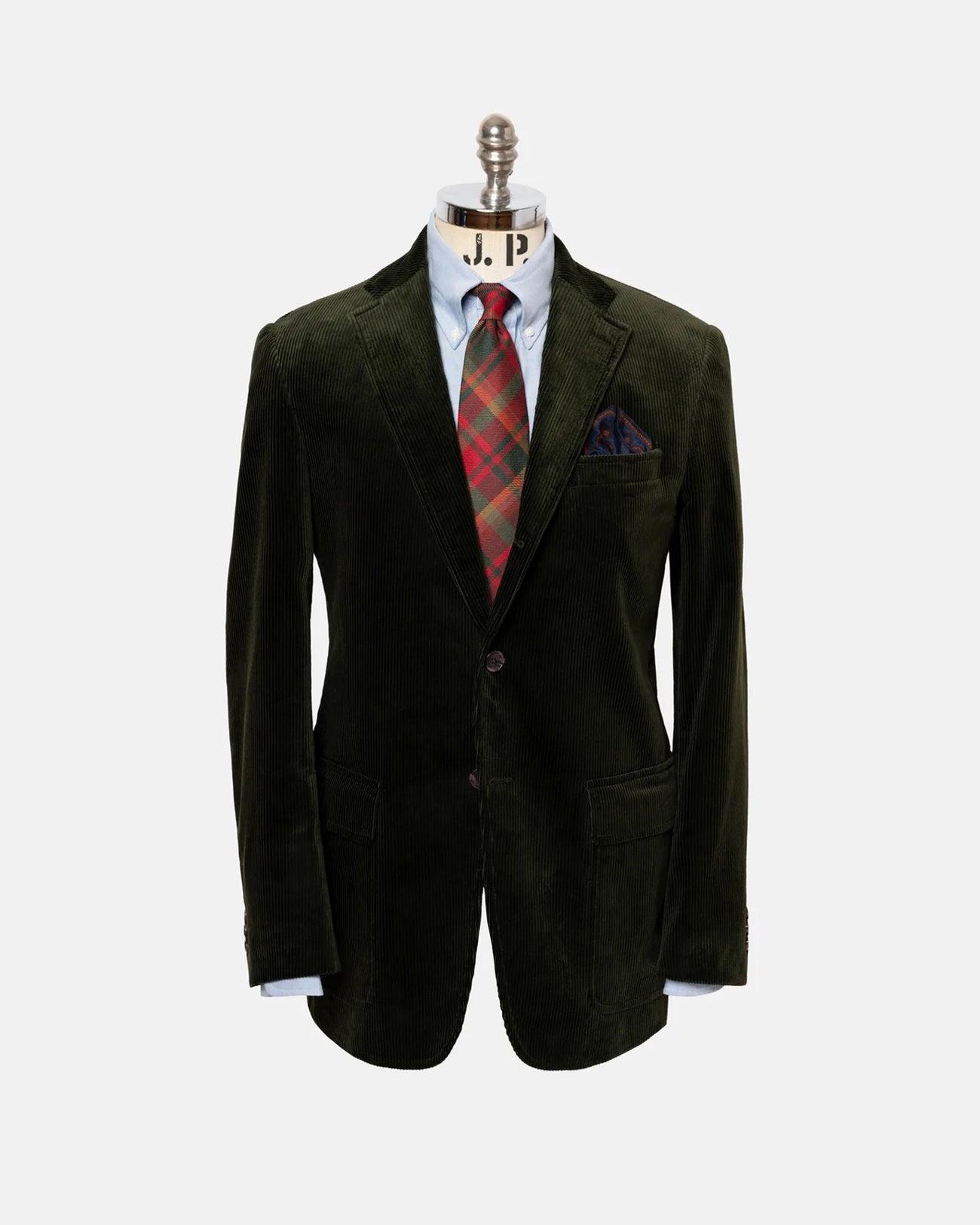 Made-in-USA Olive Cotton Corduroy Sport Coat