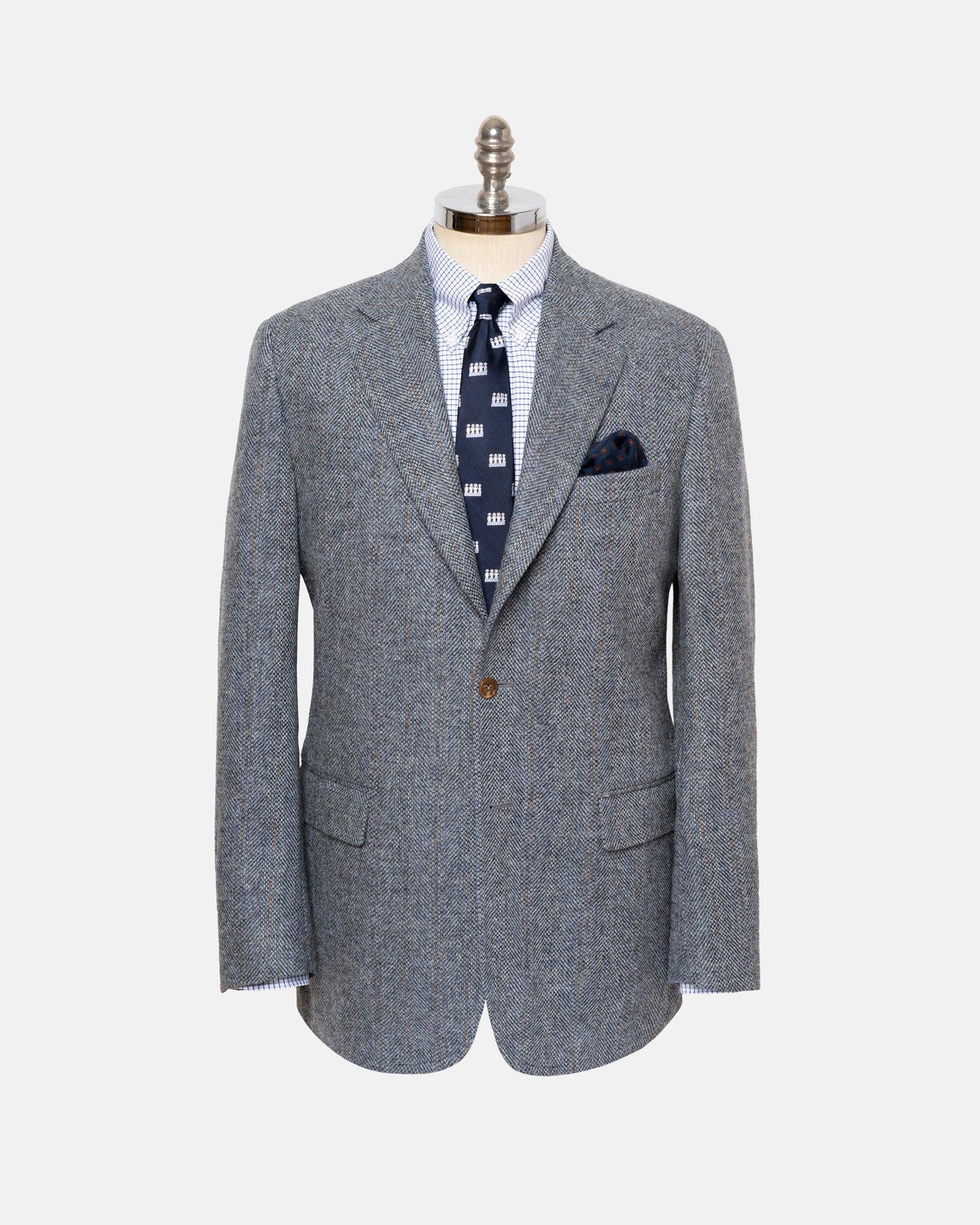 Empire Made-in-Canada Grey Barleybone Stripe Irish Tweed Sport Coat - Custom Make