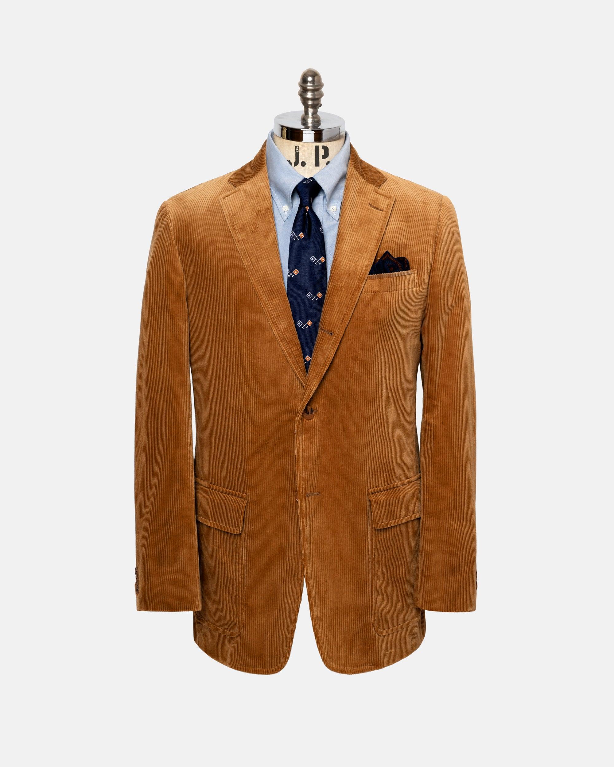 Made-in-USA Tan Cotton Corduroy Sport Coat
