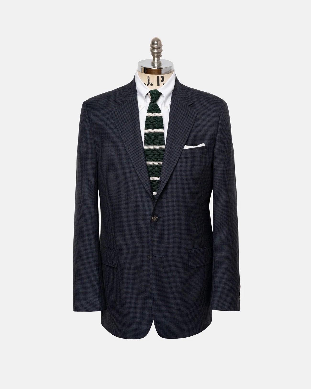 Made-in-Canada Navy Mini-check Sport Coat
