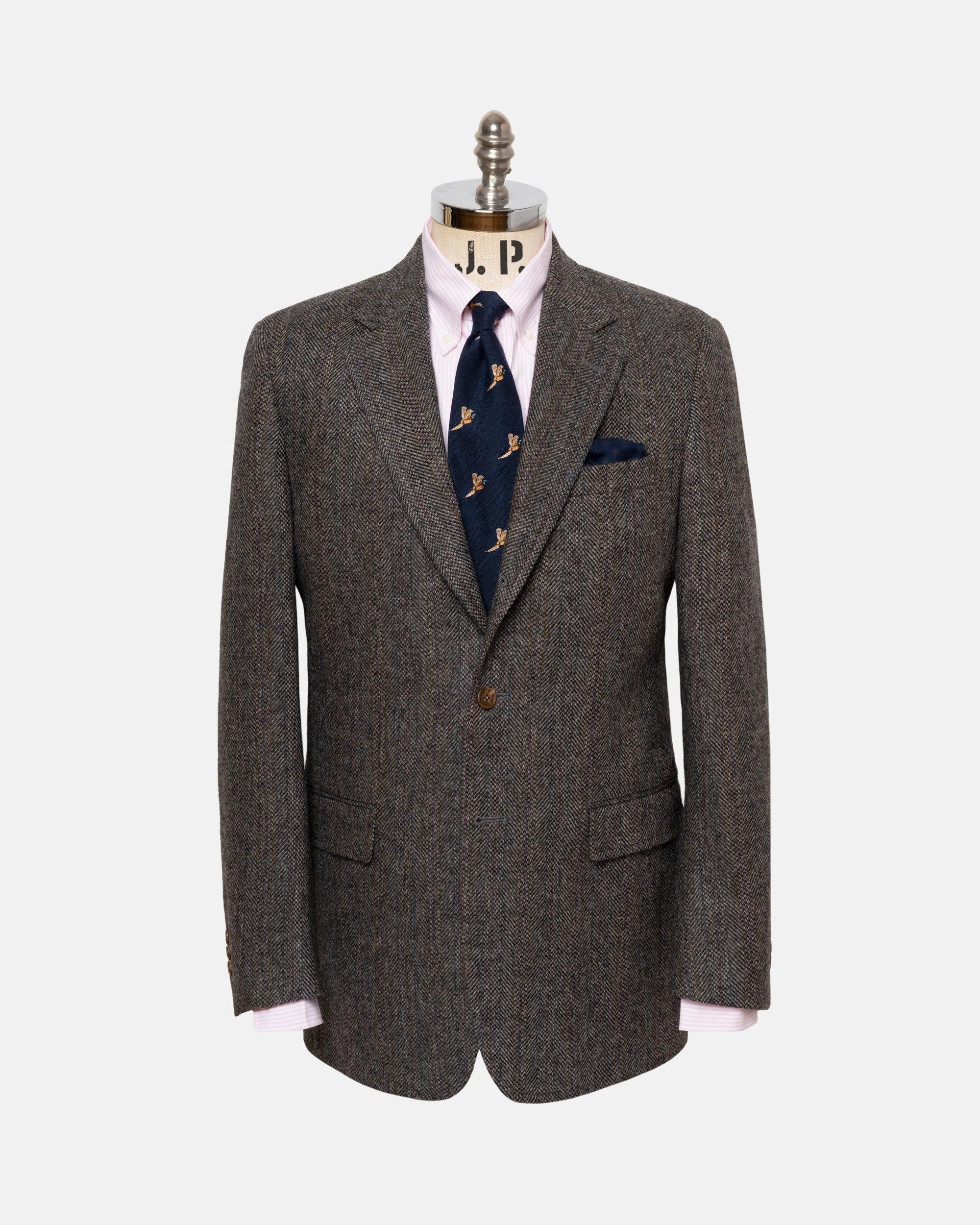 Empire Made-in-Canada Brown Barleybone Stripe Irish Tweed Sport Coat - Custom Make