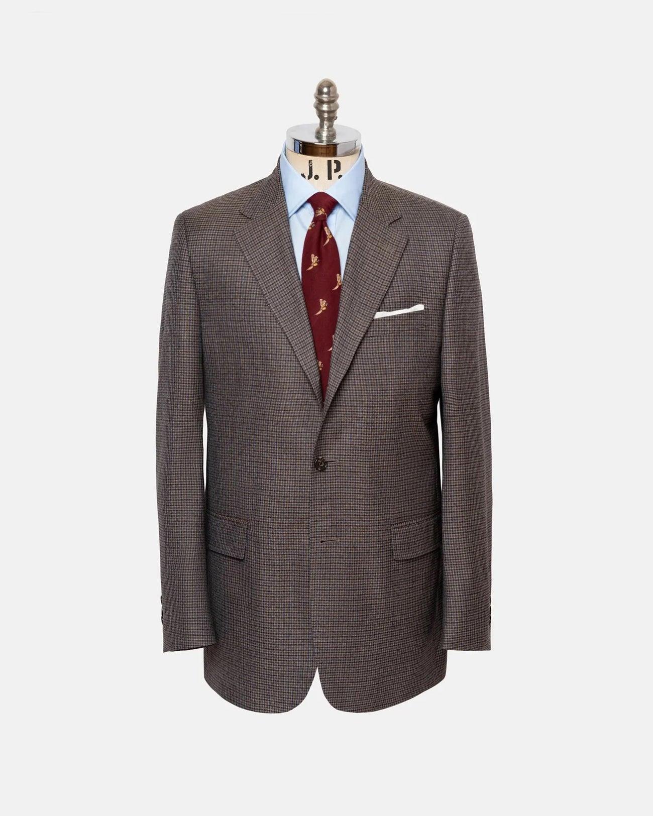 Made-in-Canada Olive & Blue Mini-check Sport Coat