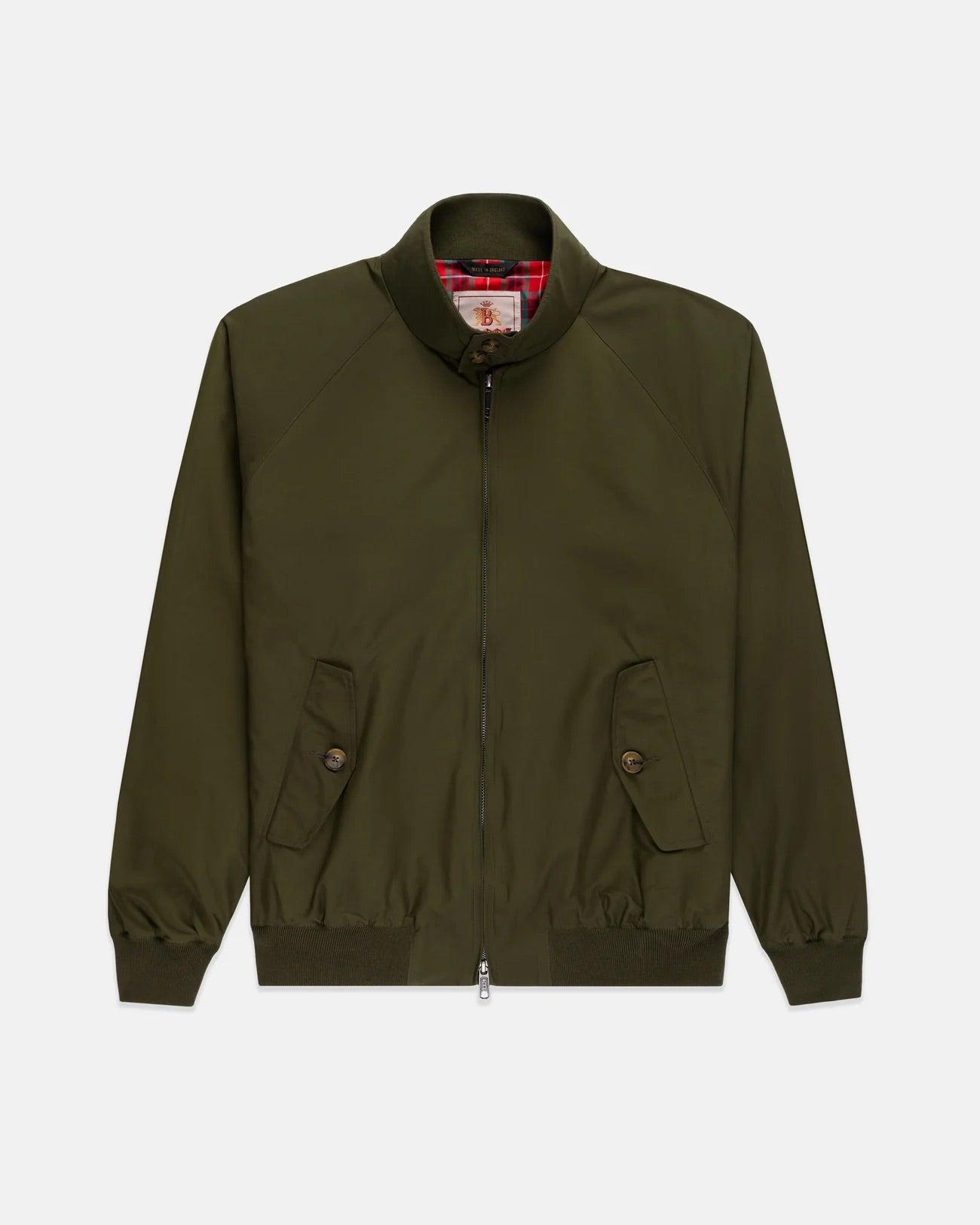 Made-in-England Army Green Baracuta G9 Harrington Jacket