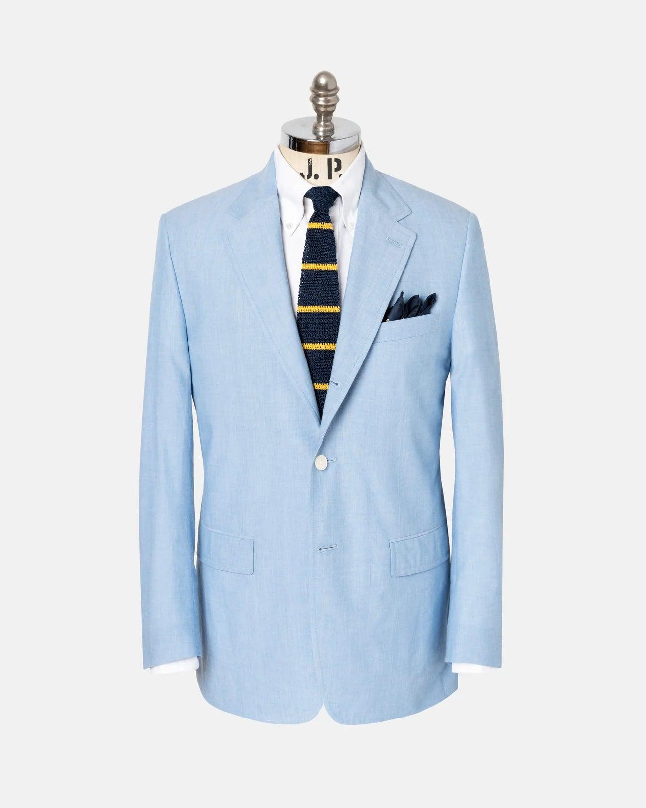 Made-in-Canada Blue Chambray Sport Coat - Custom Make
