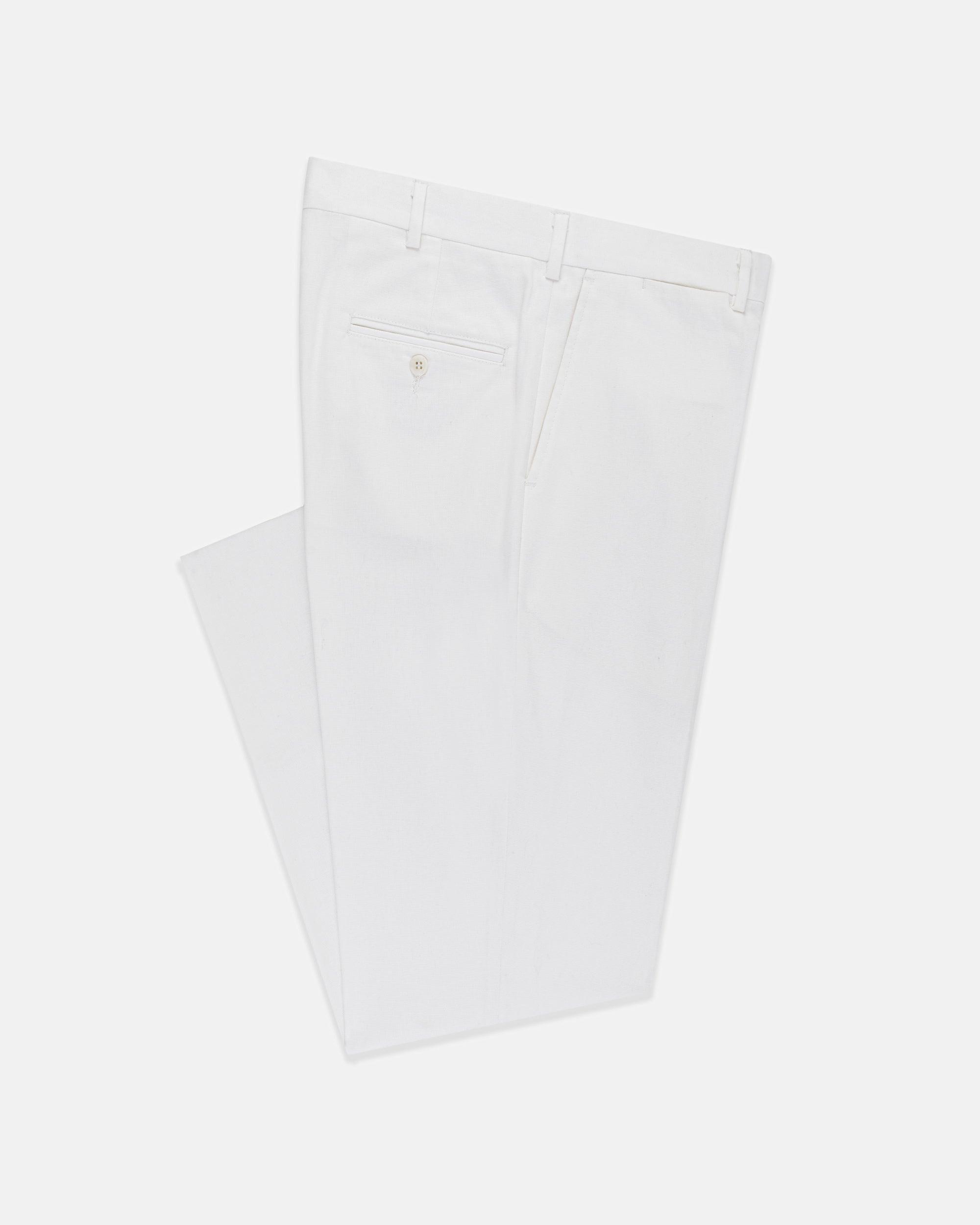 Made-in-USA White Cotton Duck Pant
