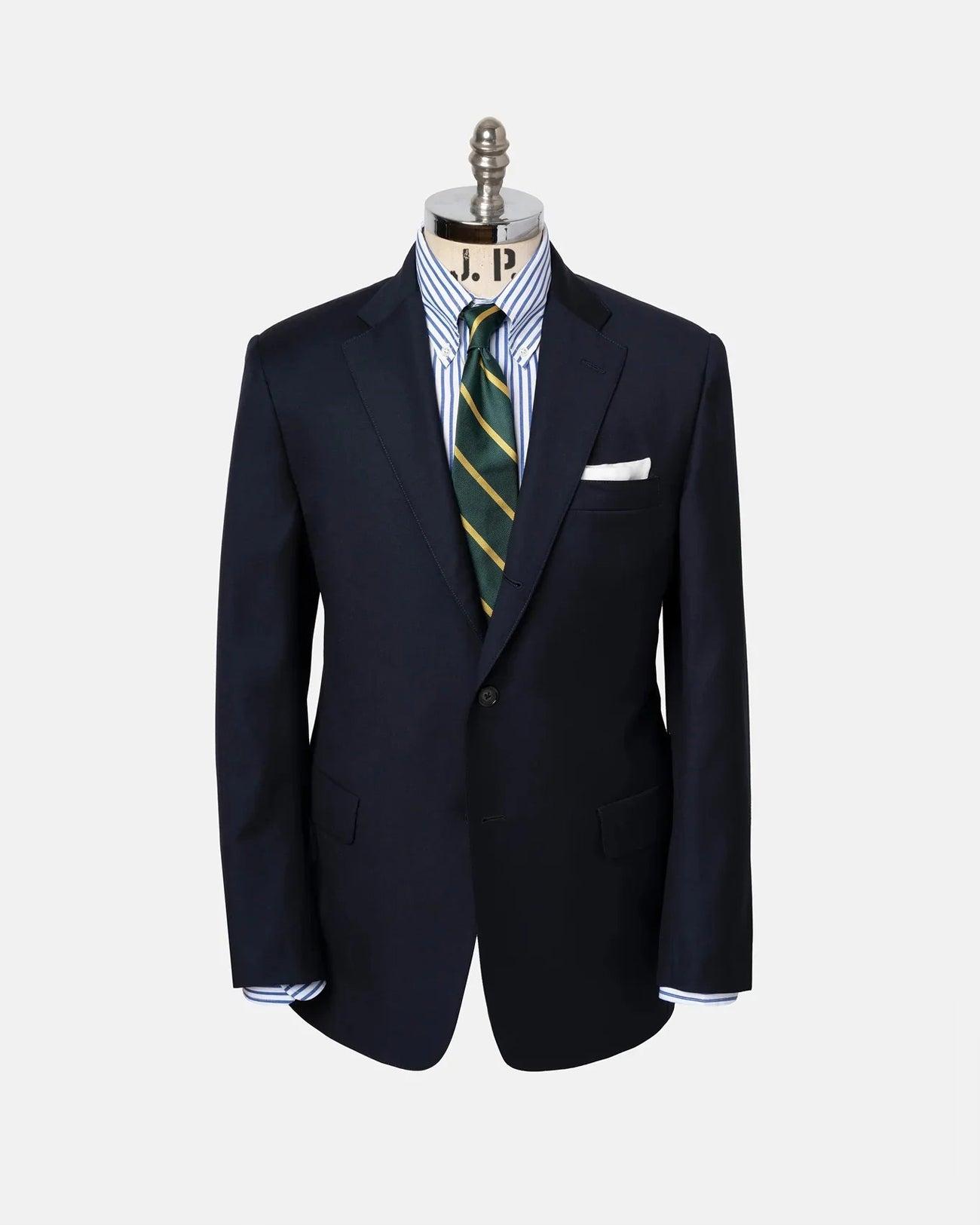 Made-in-USA Navy Worsted Wool Ivy Model Suit