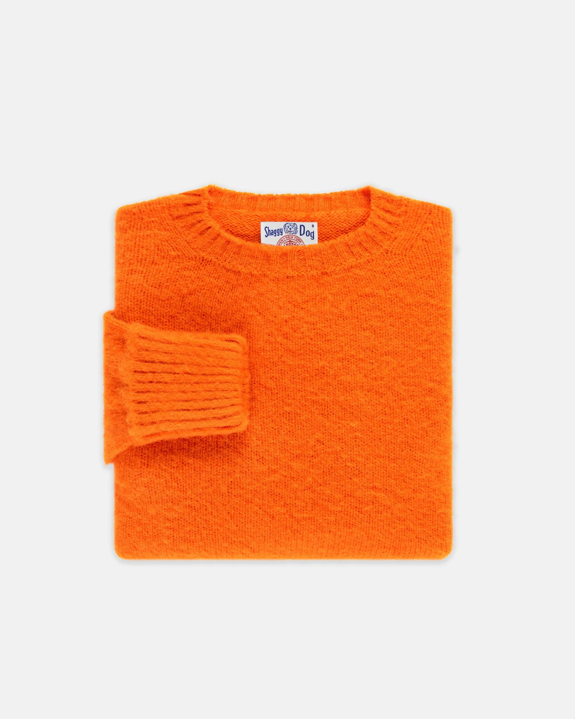 Made-in-Scotland Pumpkin Shaggy Dog Sweater - Classic Fit
